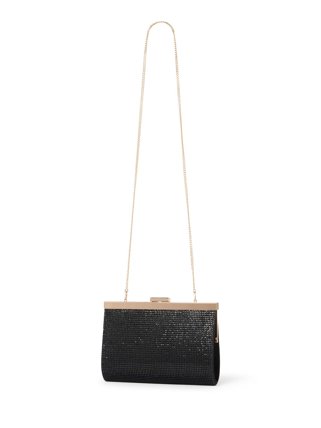 Lucy Sparkle Clutch Bag Black