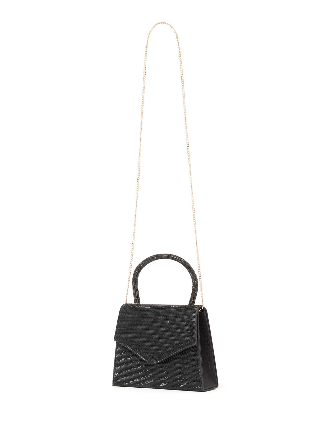 Skye Sparkle Top Handle Mini Bag Black