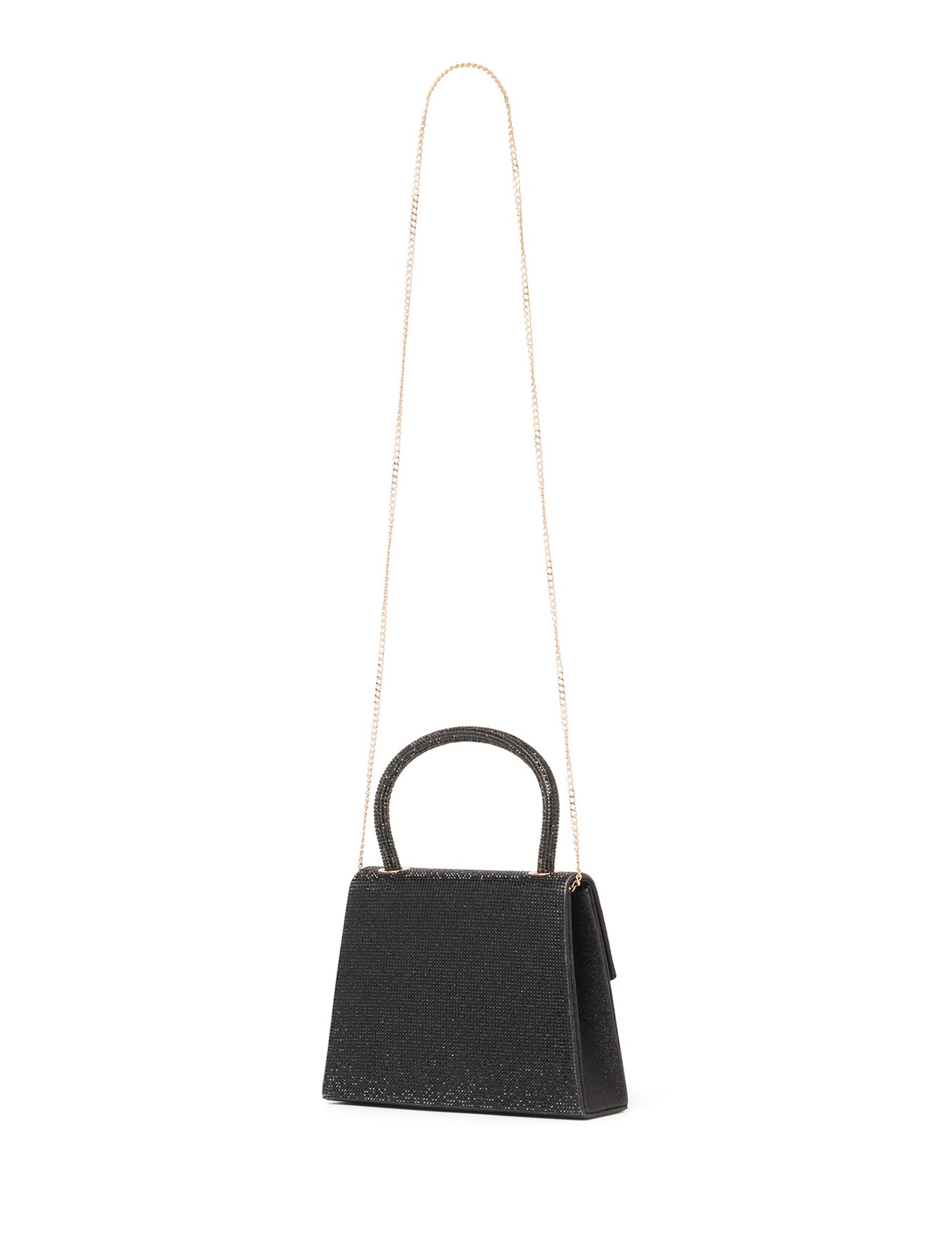 Skye Sparkle Top Handle Mini Bag Black