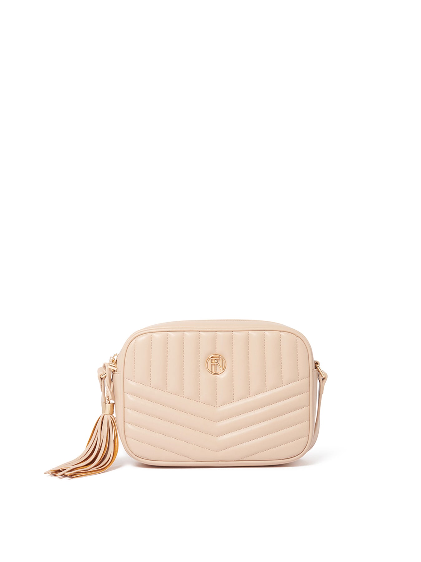 Signature Quinn Quilted Camera Bag Nude