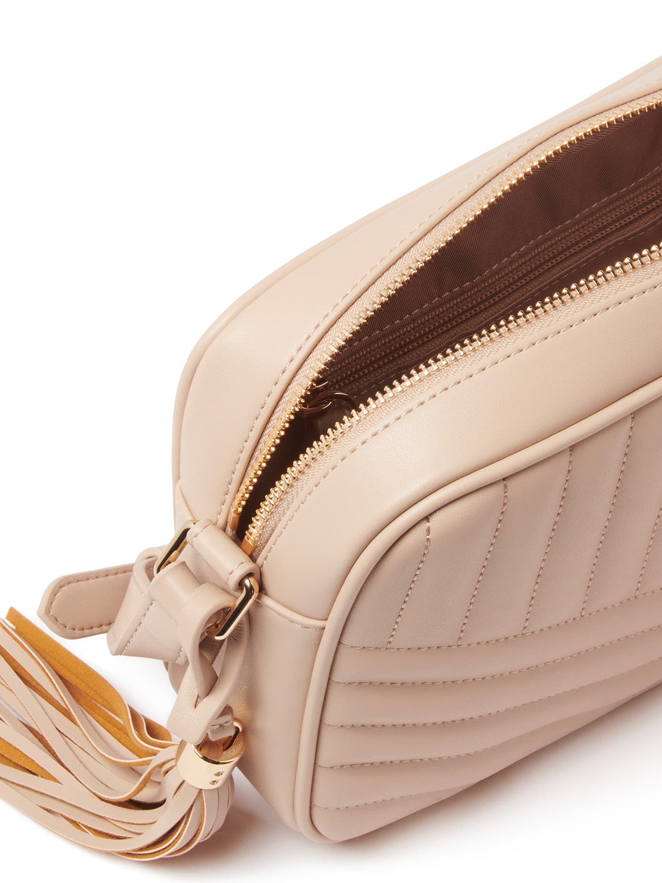 Signature Quinn Quilted Camera Bag Nude