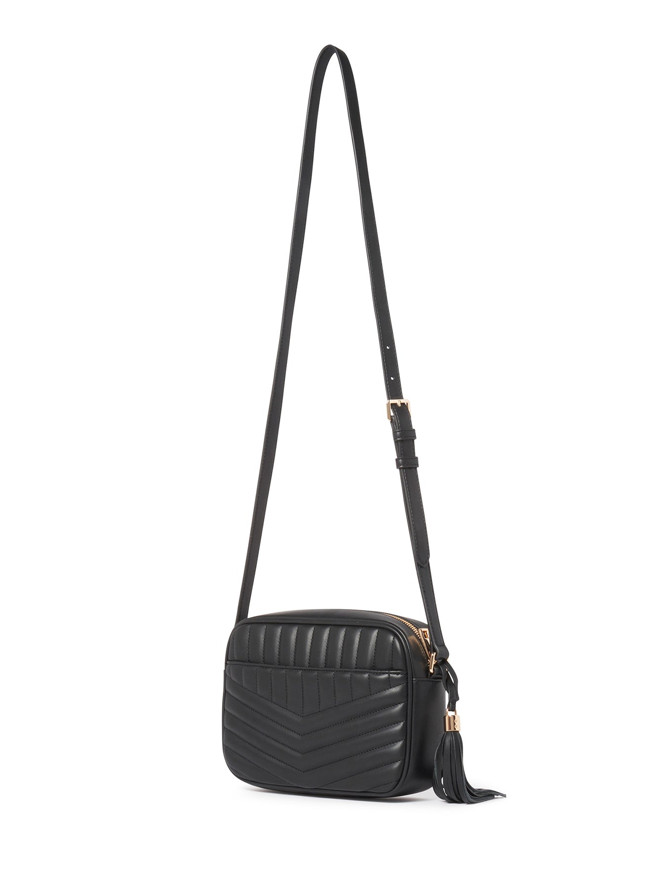 Signature Quinn Quilted Camera Bag Black