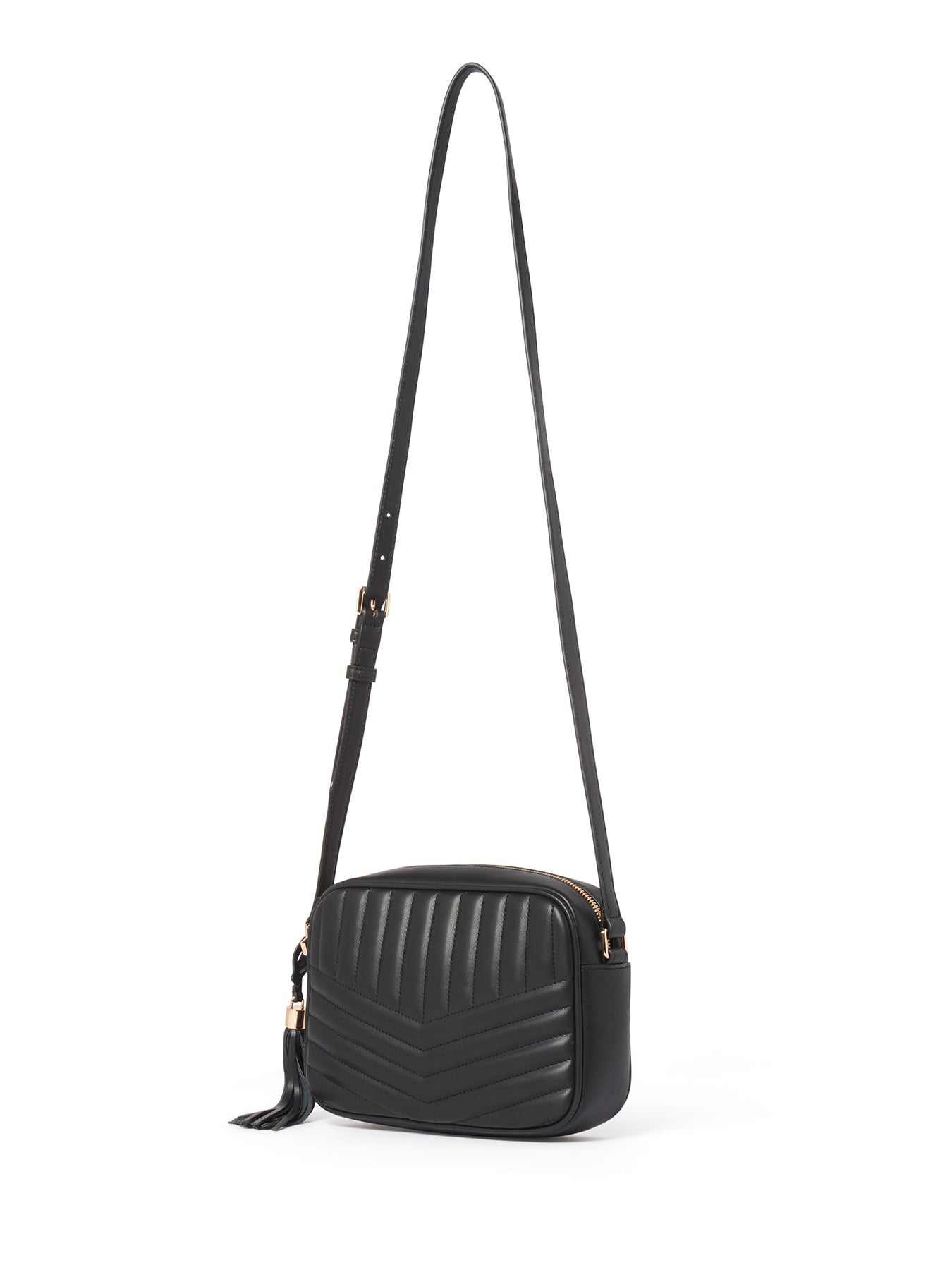 Signature Quinn Quilted Camera Bag Black
