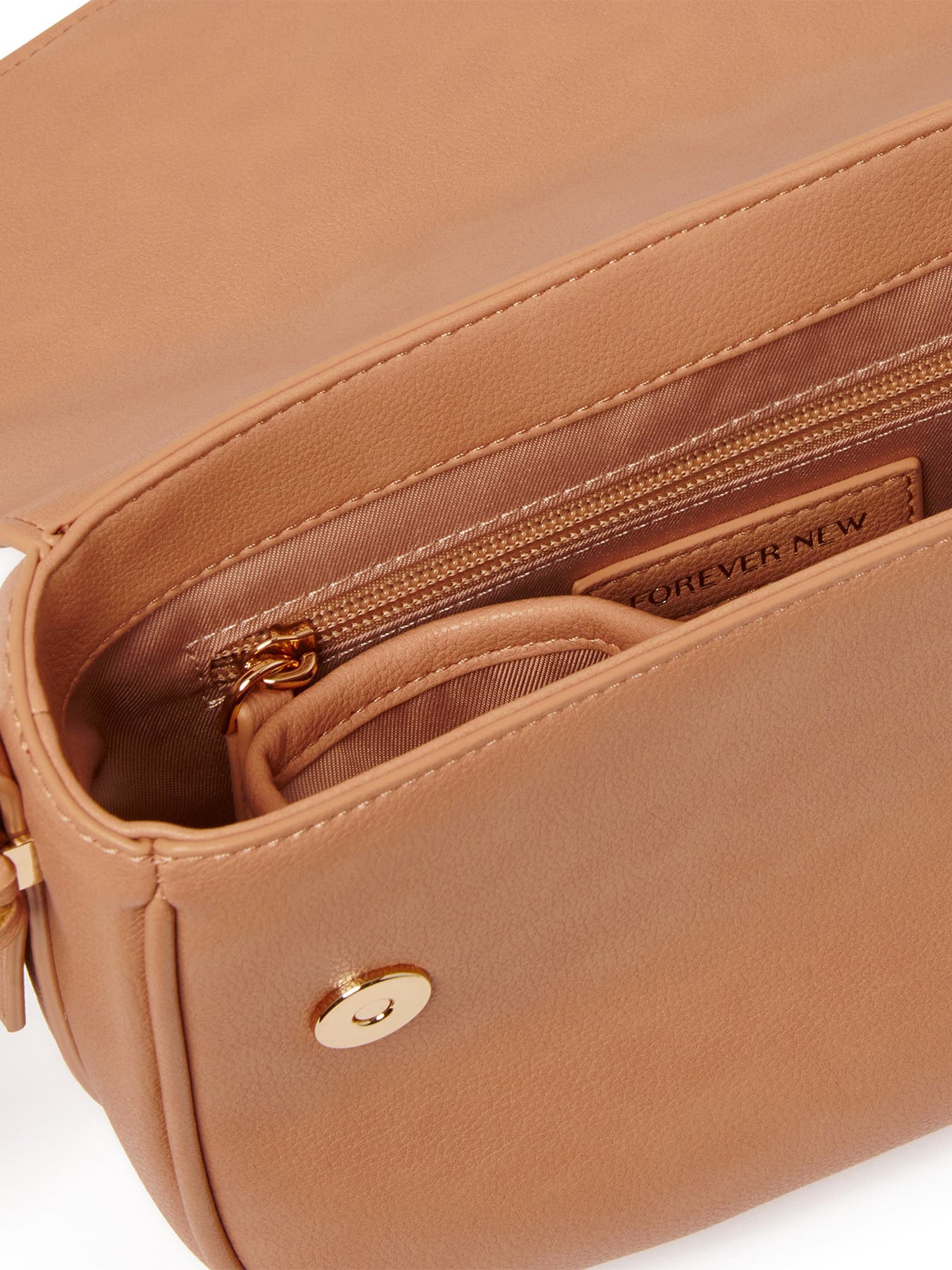 Signature Thea Tassel Saddle Crossbody Bag Brown