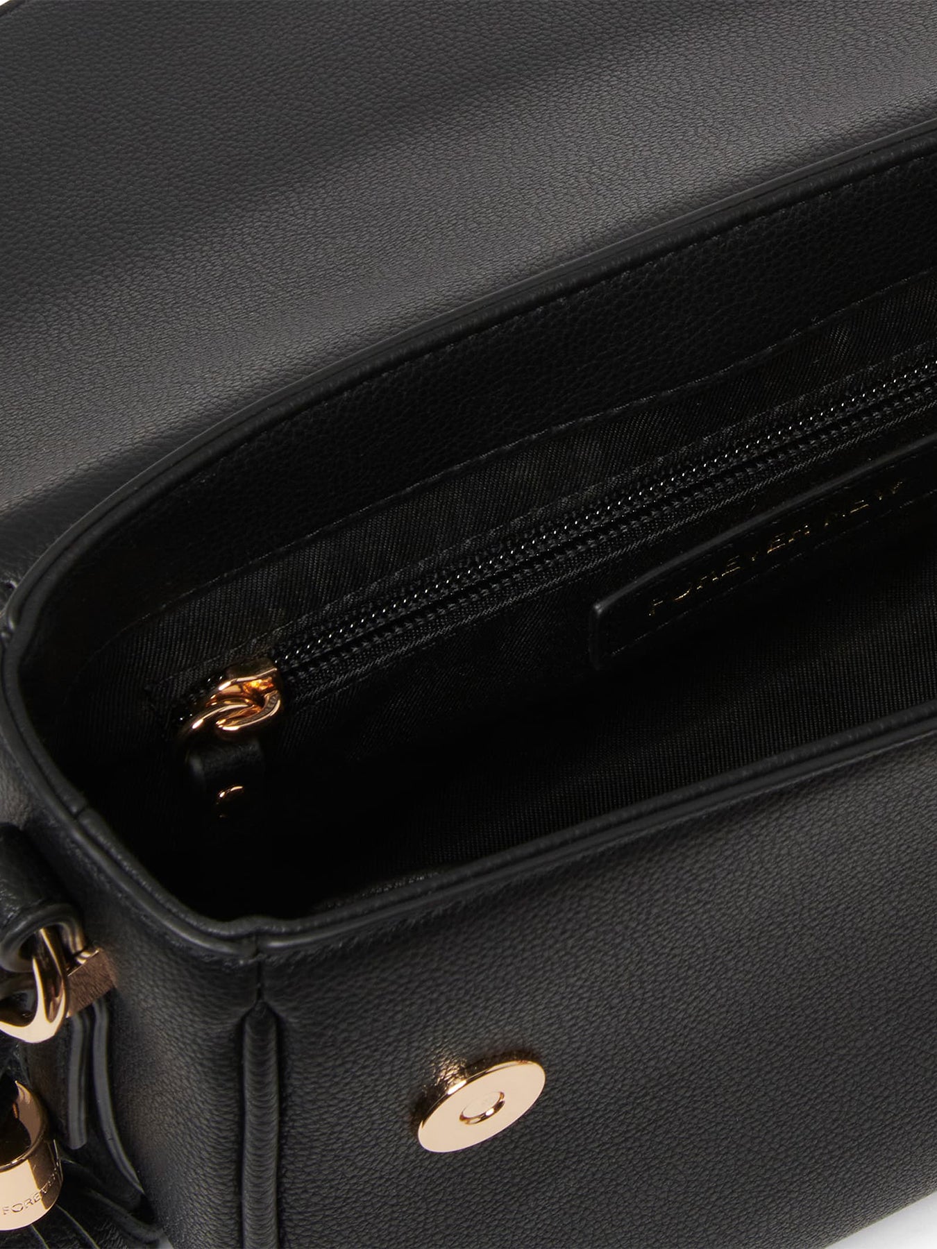 Signature Thea Tassel Saddle Crossbody Bag Black