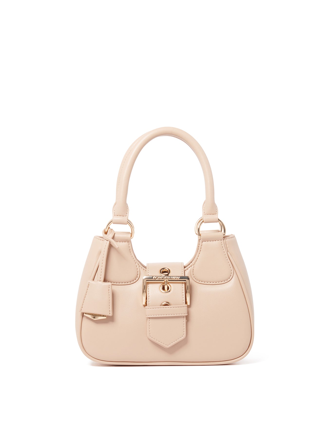 Signature Madison Buckle Moon Crossbody Bag Nude