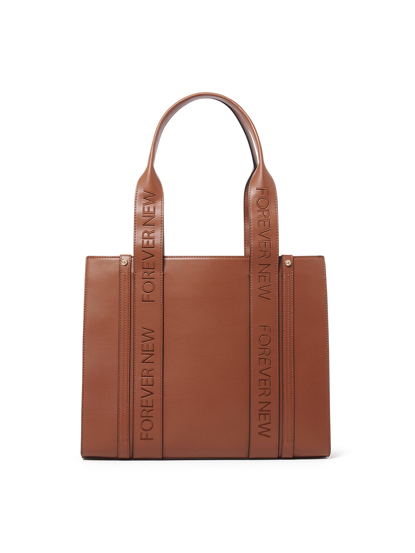 Signature Alison Structured Tote Bag Brown