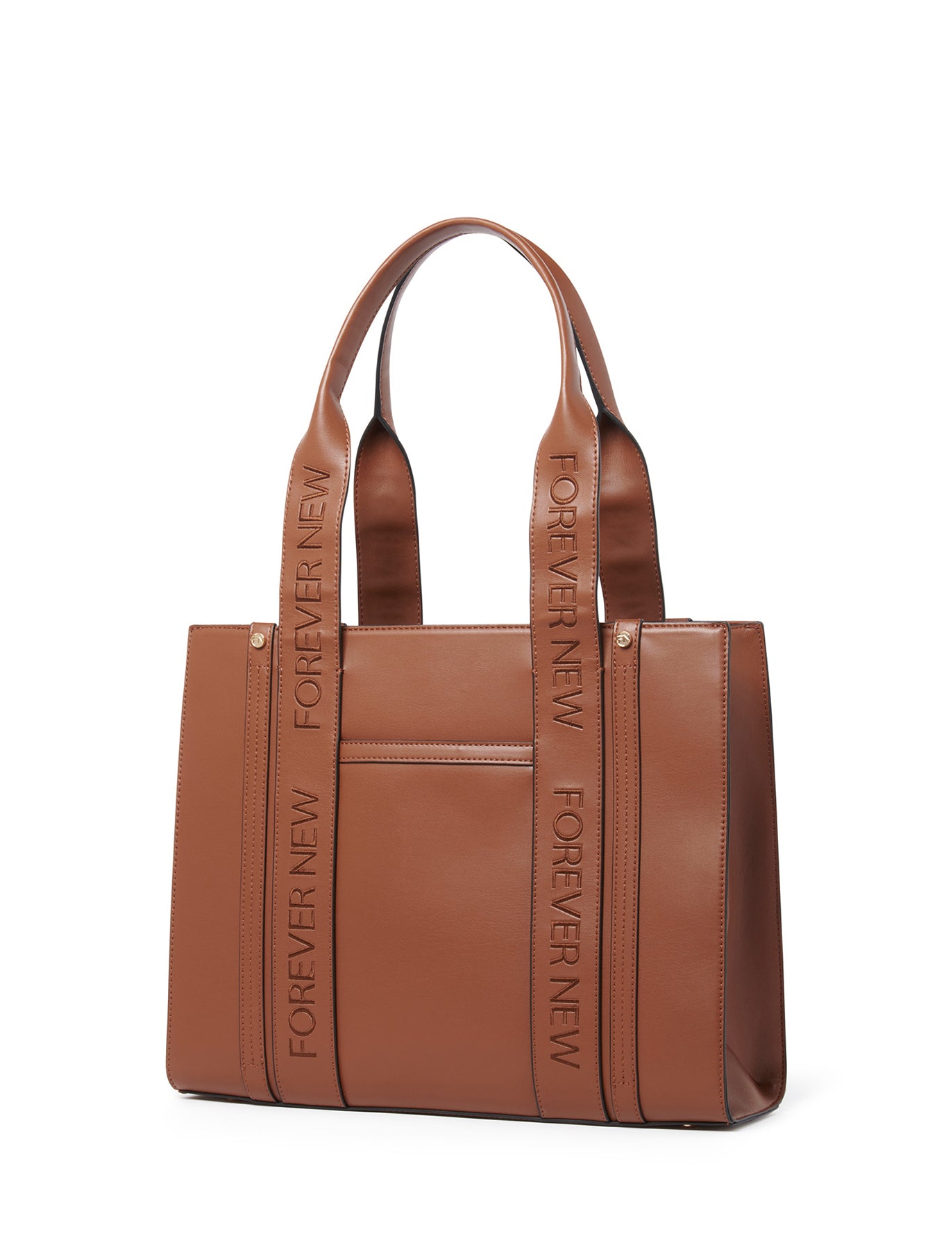 Signature Alison Structured Tote Bag Brown