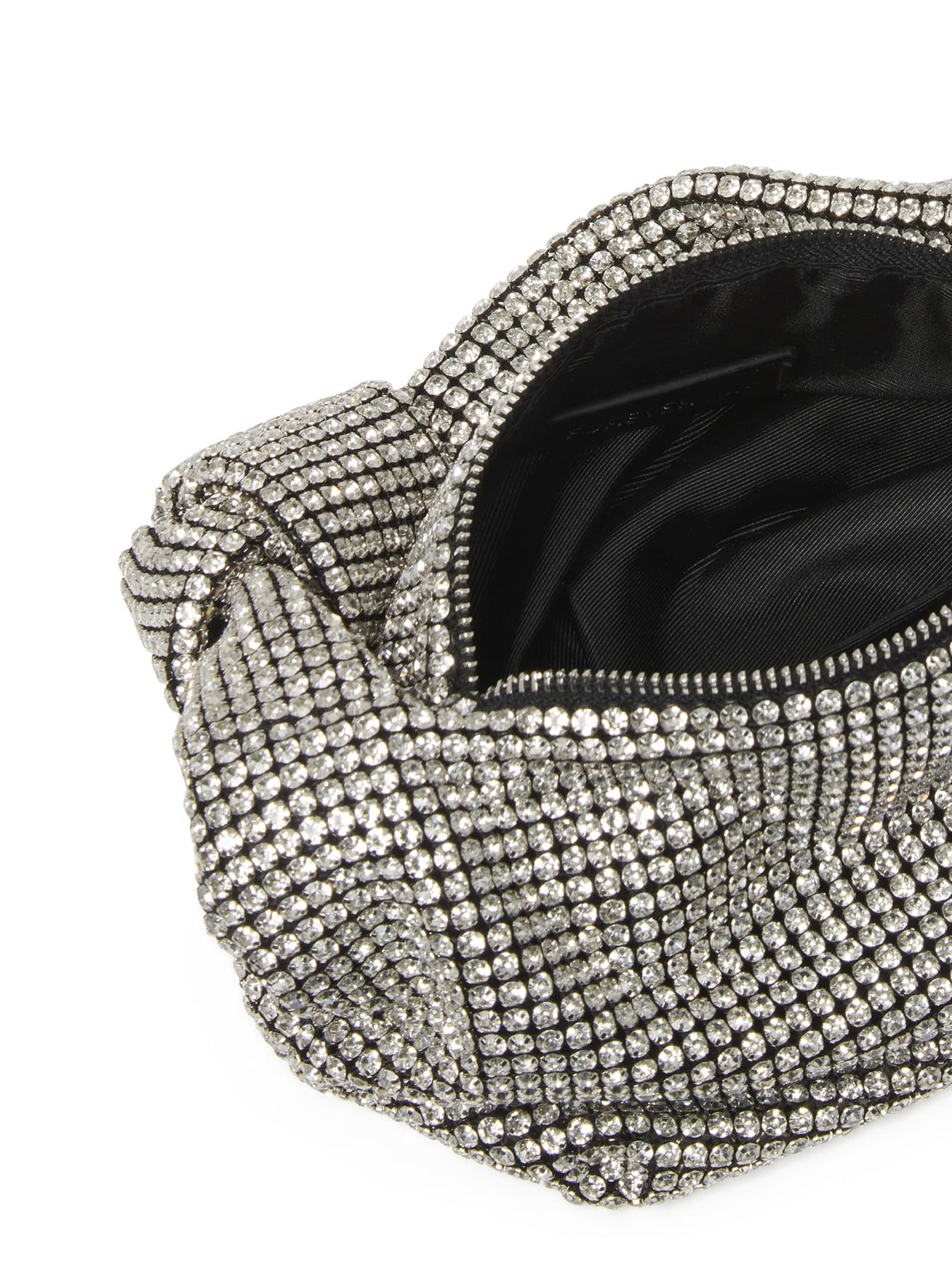 Signature Daphne Knot Embellished Shoulder Bag Silver