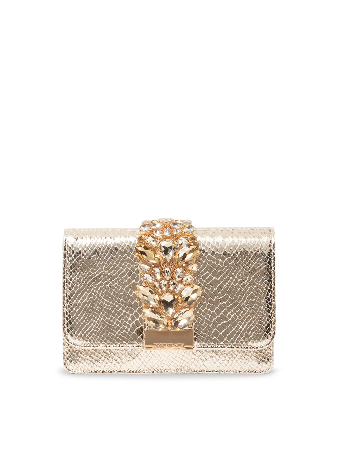 Signature Lucille Crystal Clutch Bag Gold