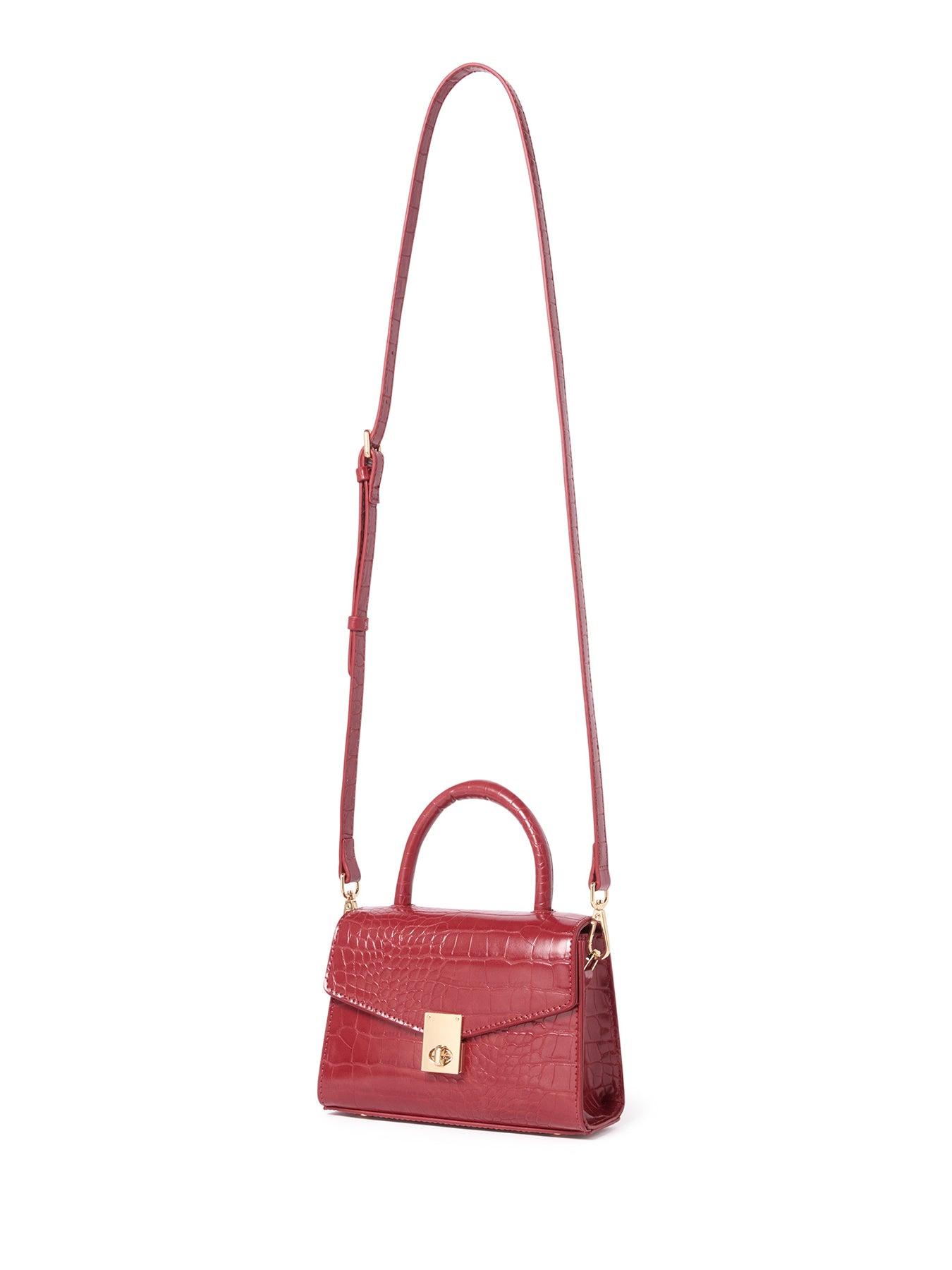 Hattie Hardware Mini Crossbody Bag Red