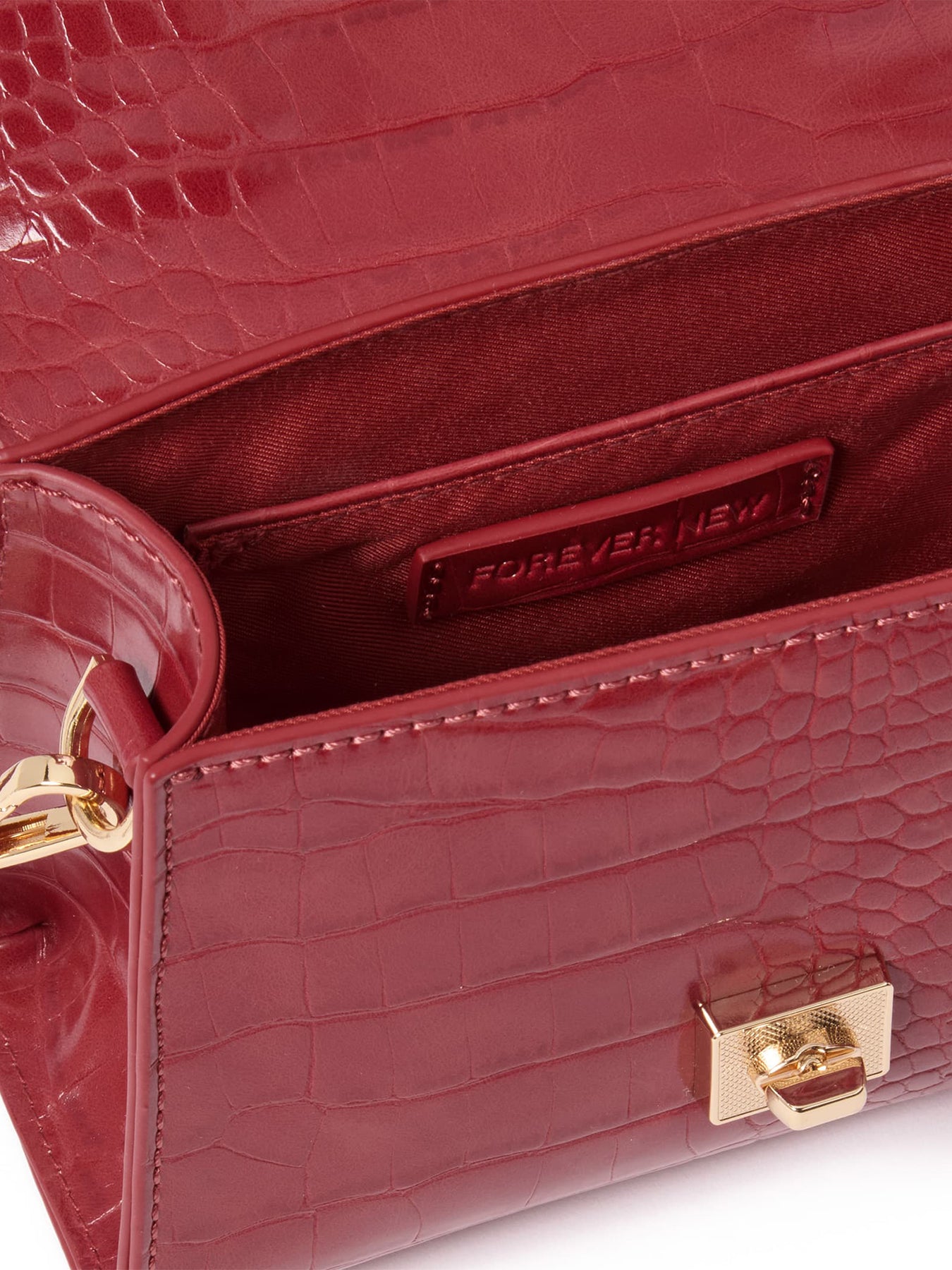 Hattie Hardware Mini Crossbody Bag Red