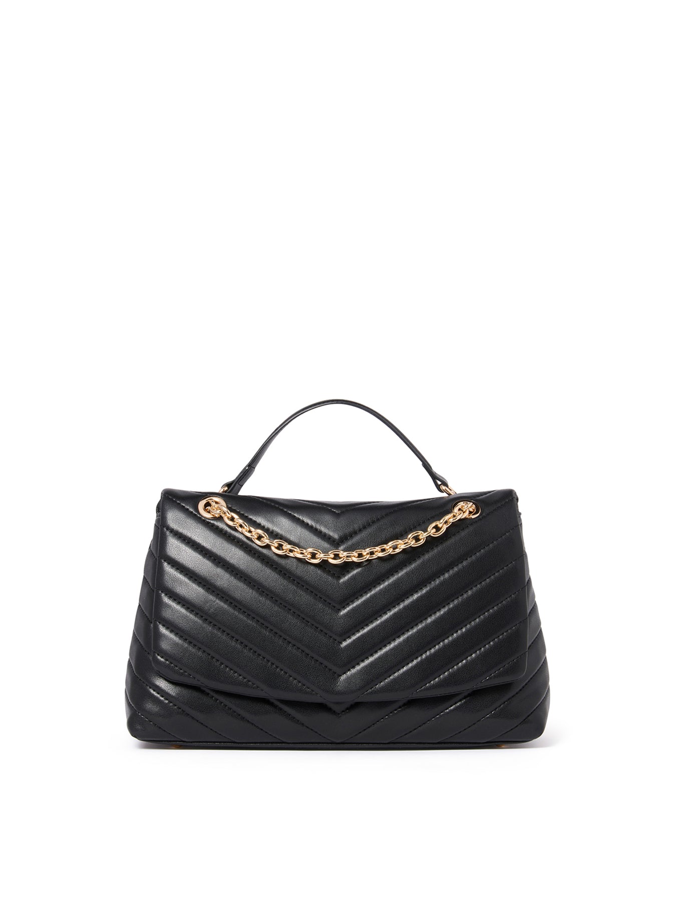 Kai Quilted Chain Crossbody Bag Black