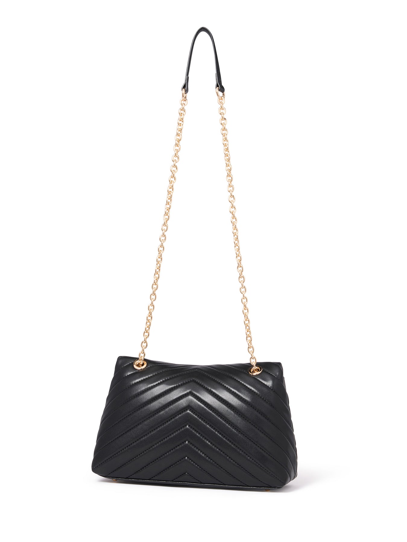Kai Quilted Chain Crossbody Bag Black