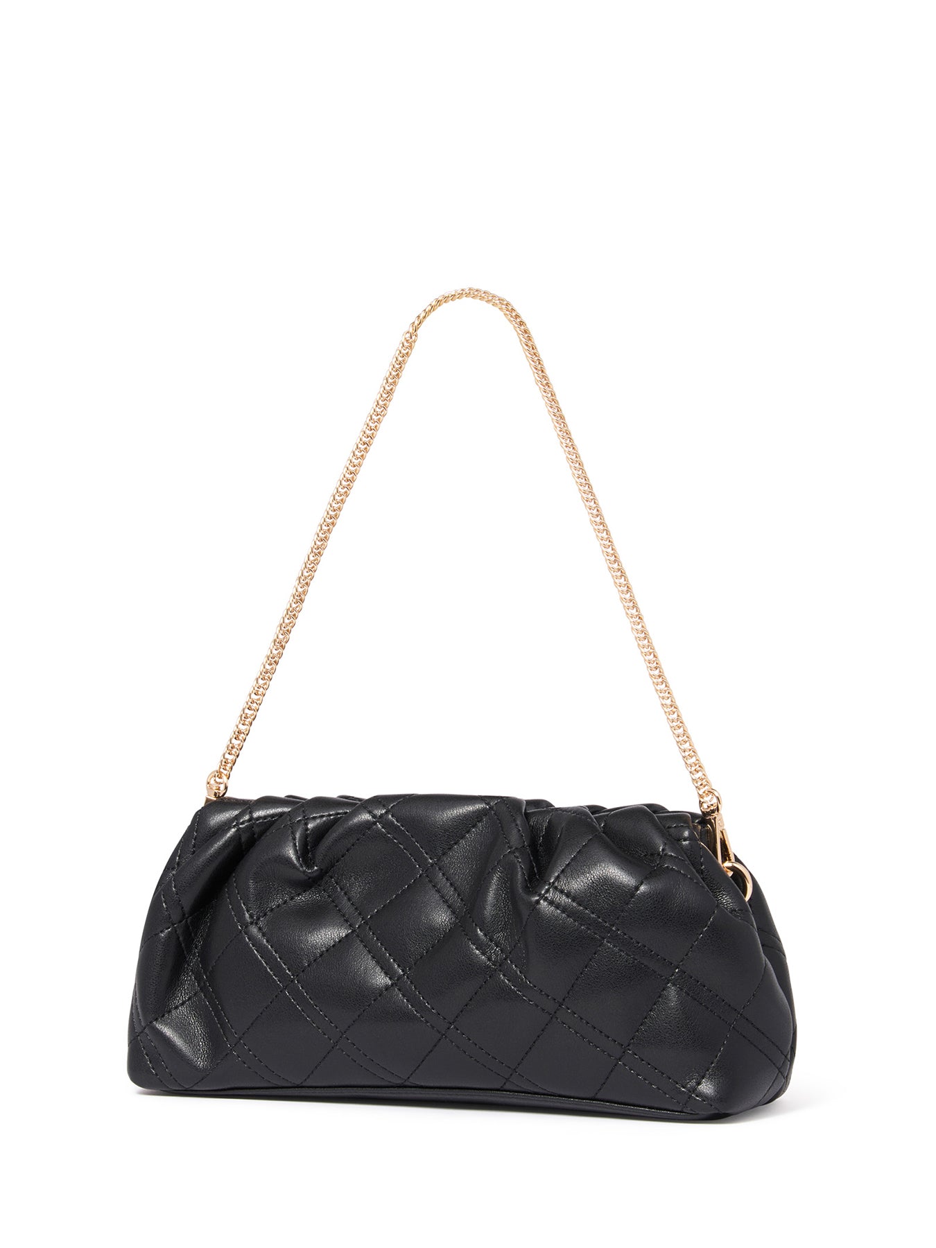 Signature Saskia Soft Quilted Clutch Bag Black