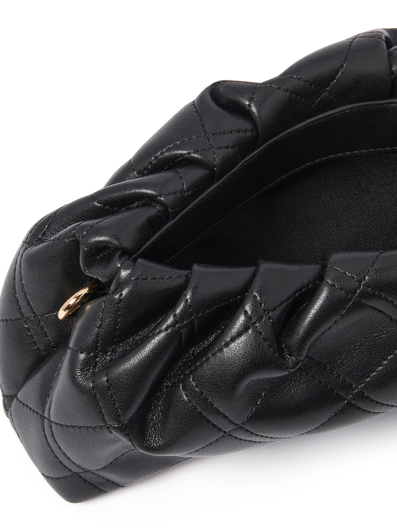 Signature Saskia Soft Quilted Clutch Bag Black
