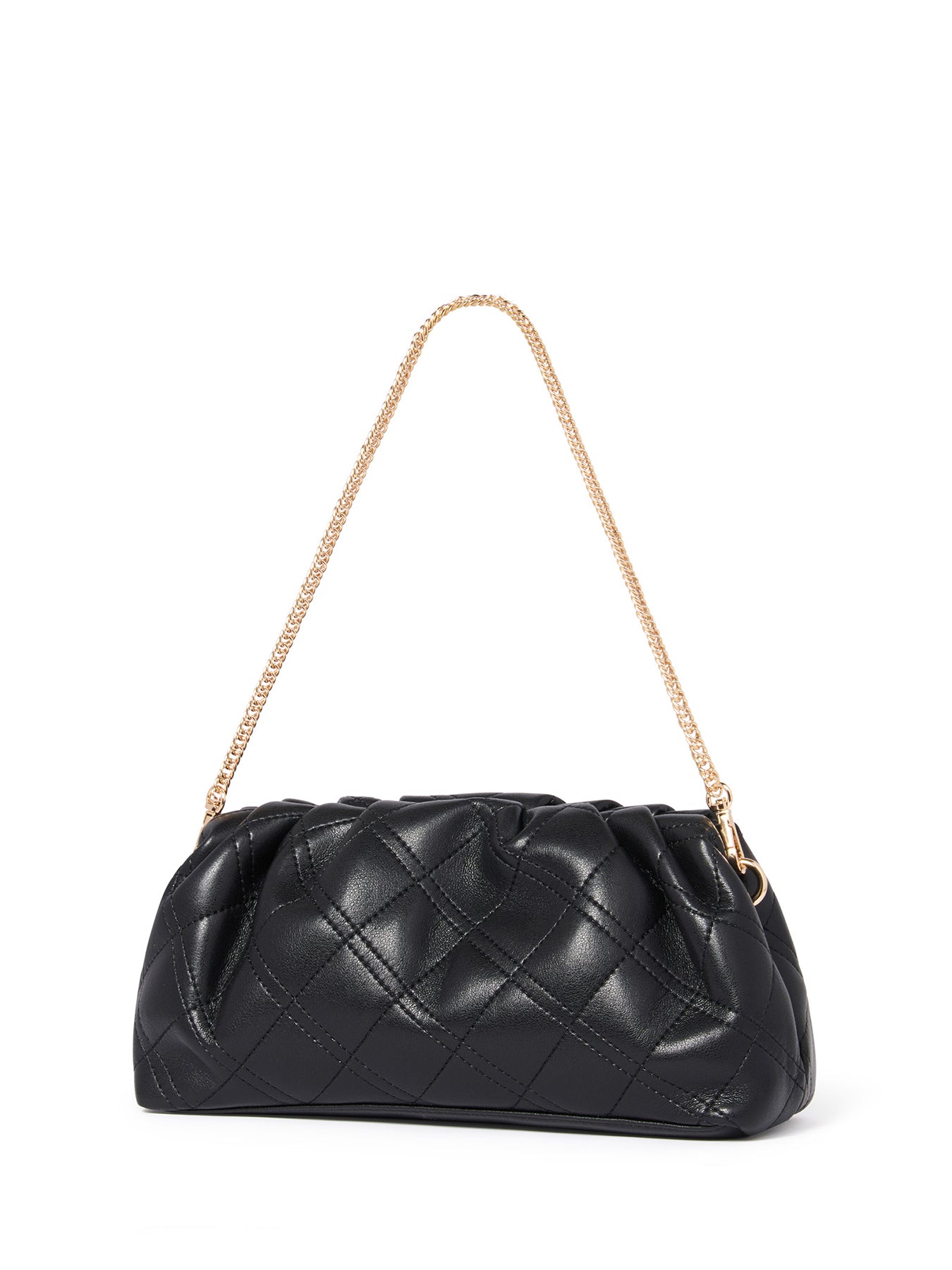 Signature Saskia Soft Quilted Clutch Bag Black