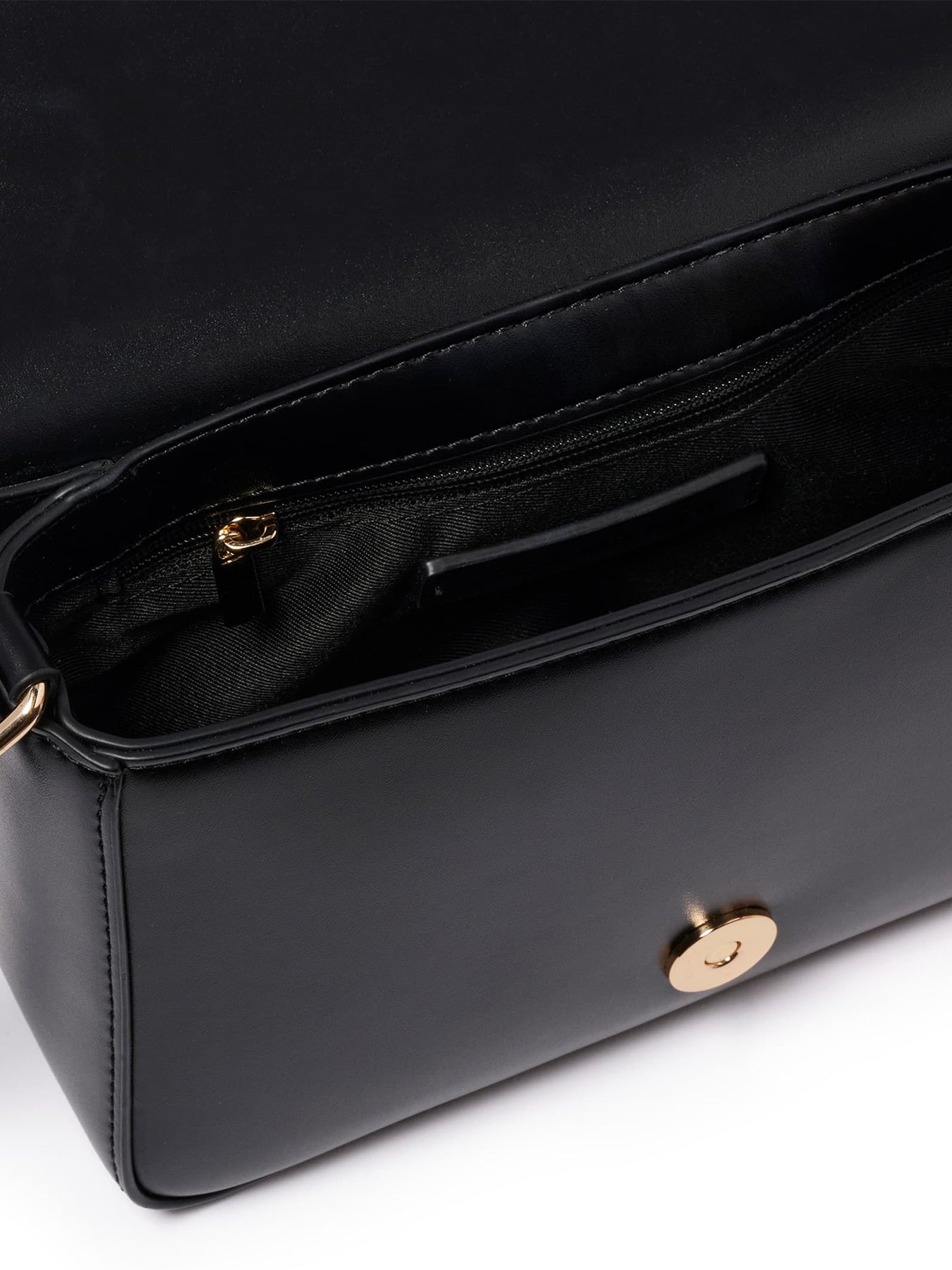 Signature Belle Bloom Flower Crossbody Bag Black