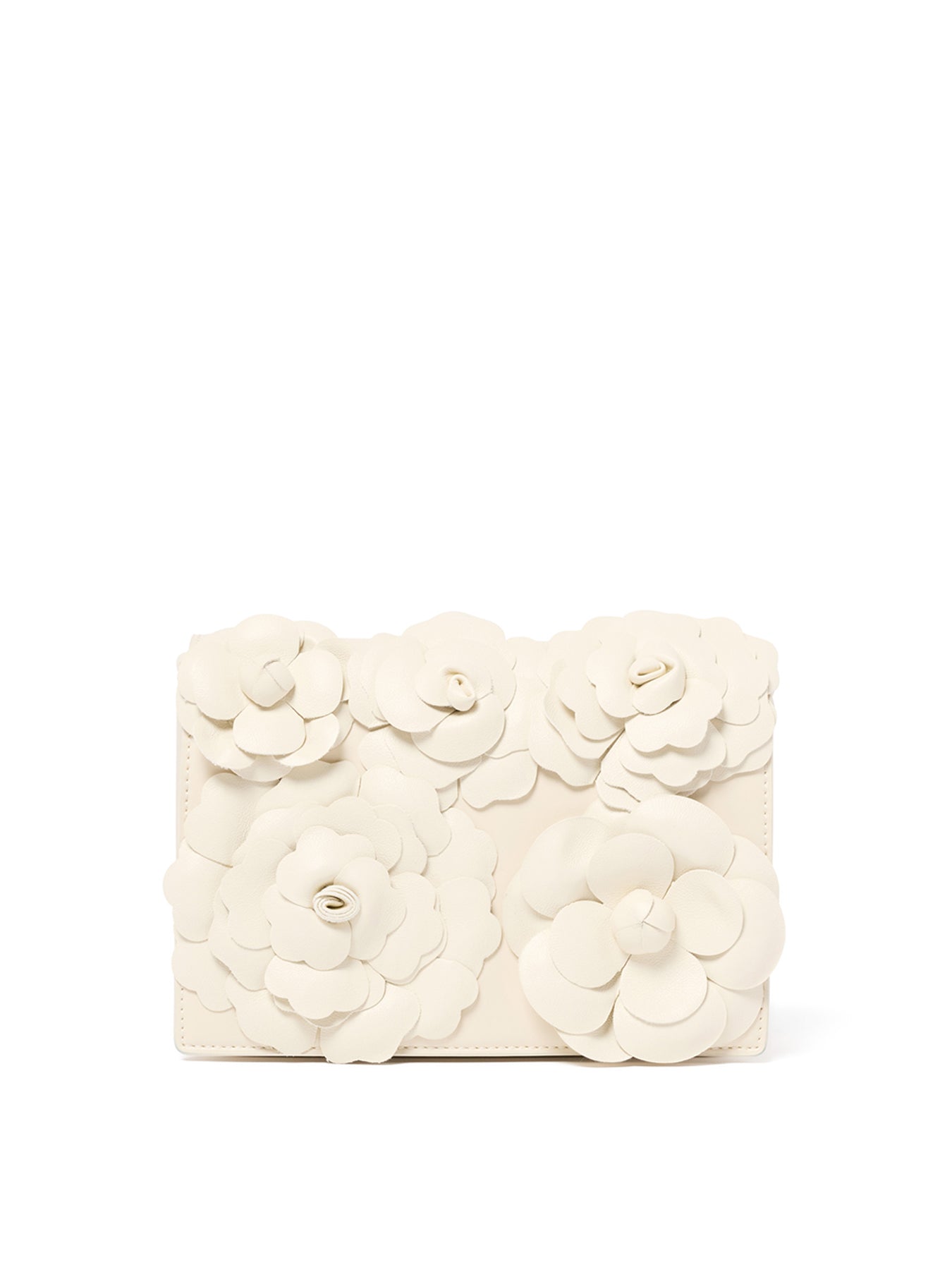 Signature Belle Bloom Flower Crossbody Bag White