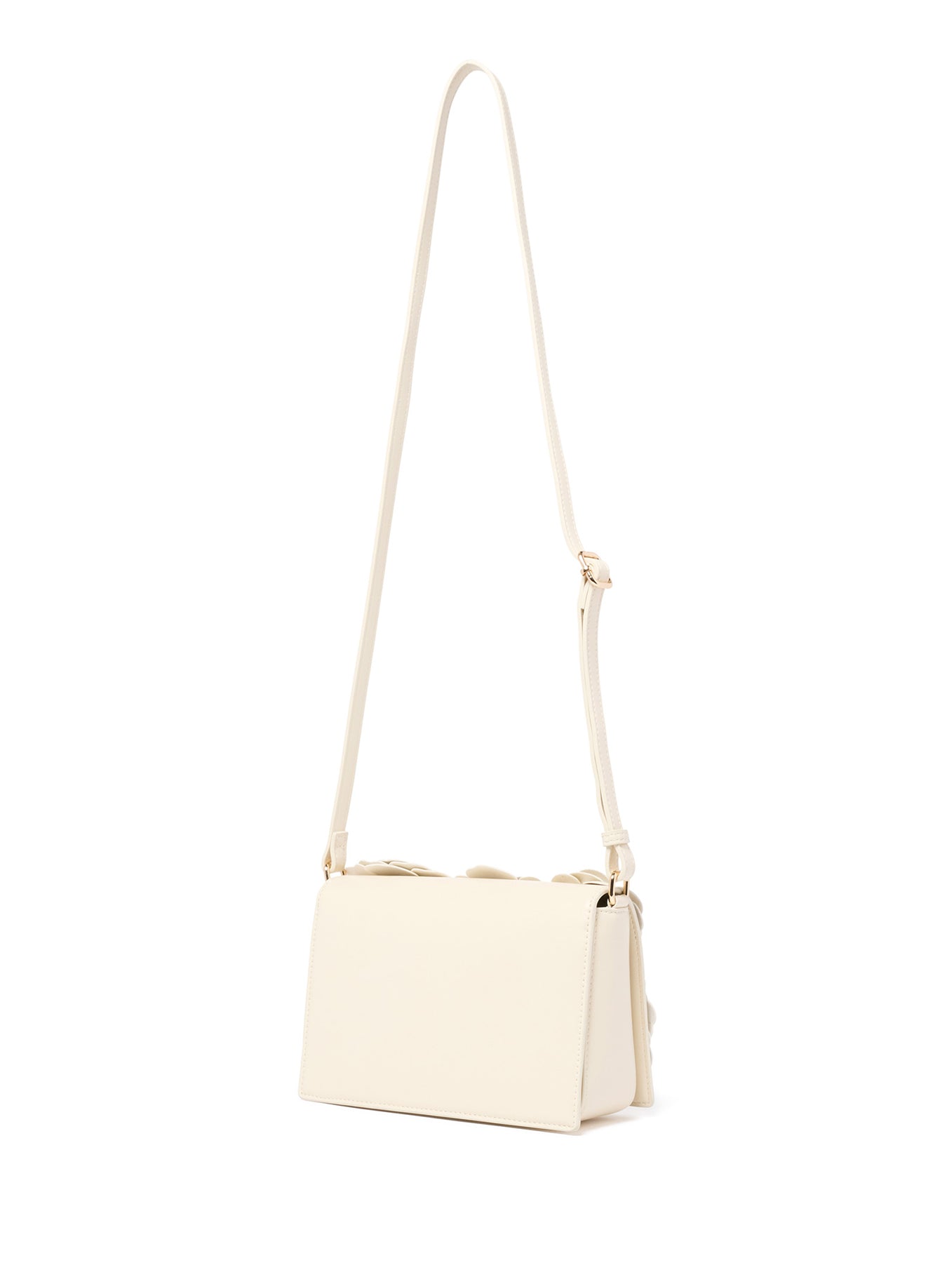 Signature Belle Bloom Flower Crossbody Bag White