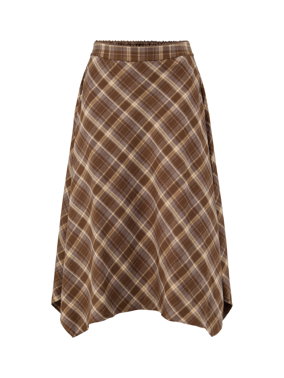 Check Midi Skirt - Slate Black