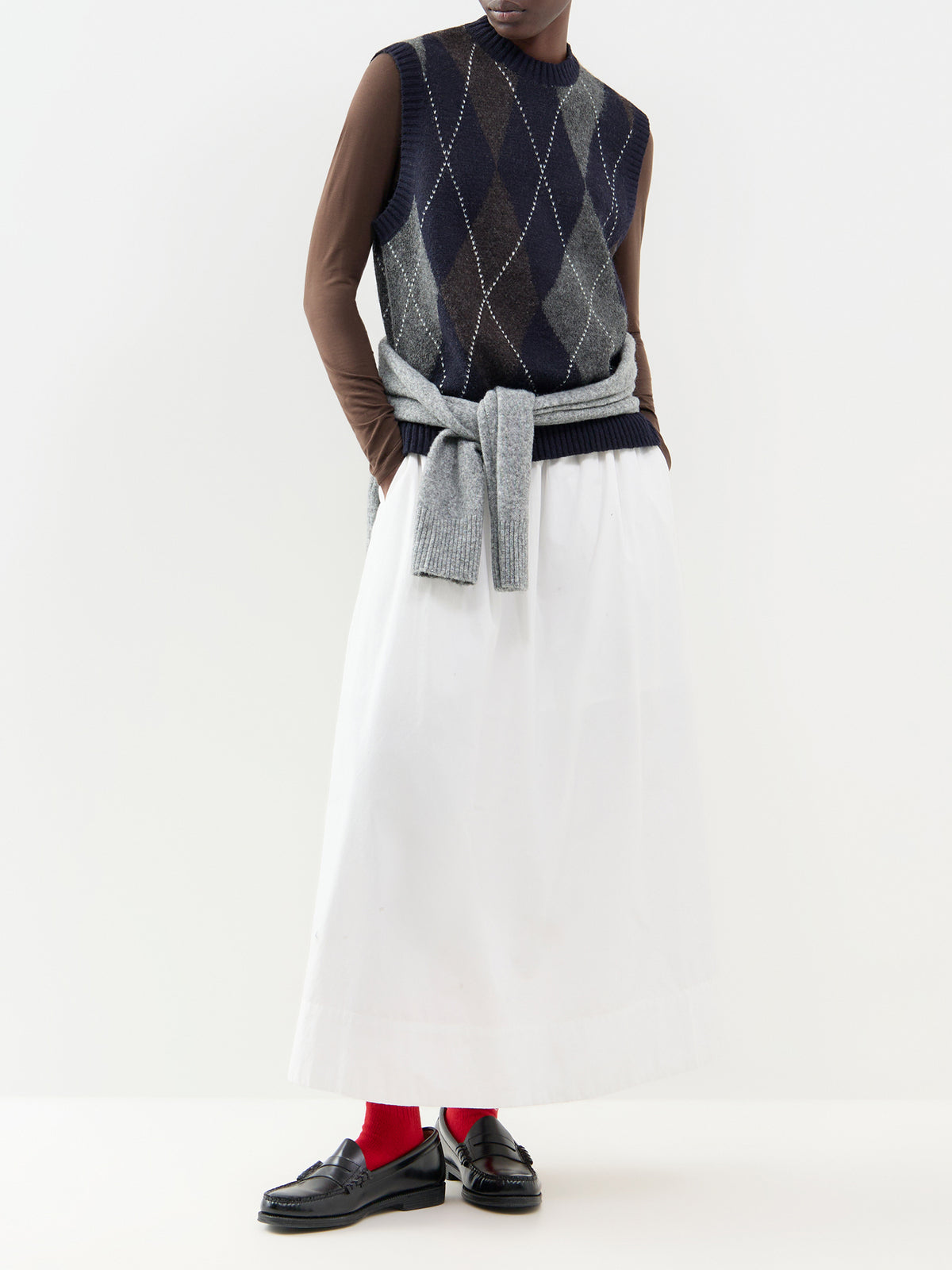 Harlequin Knitted Vest - Night Sky