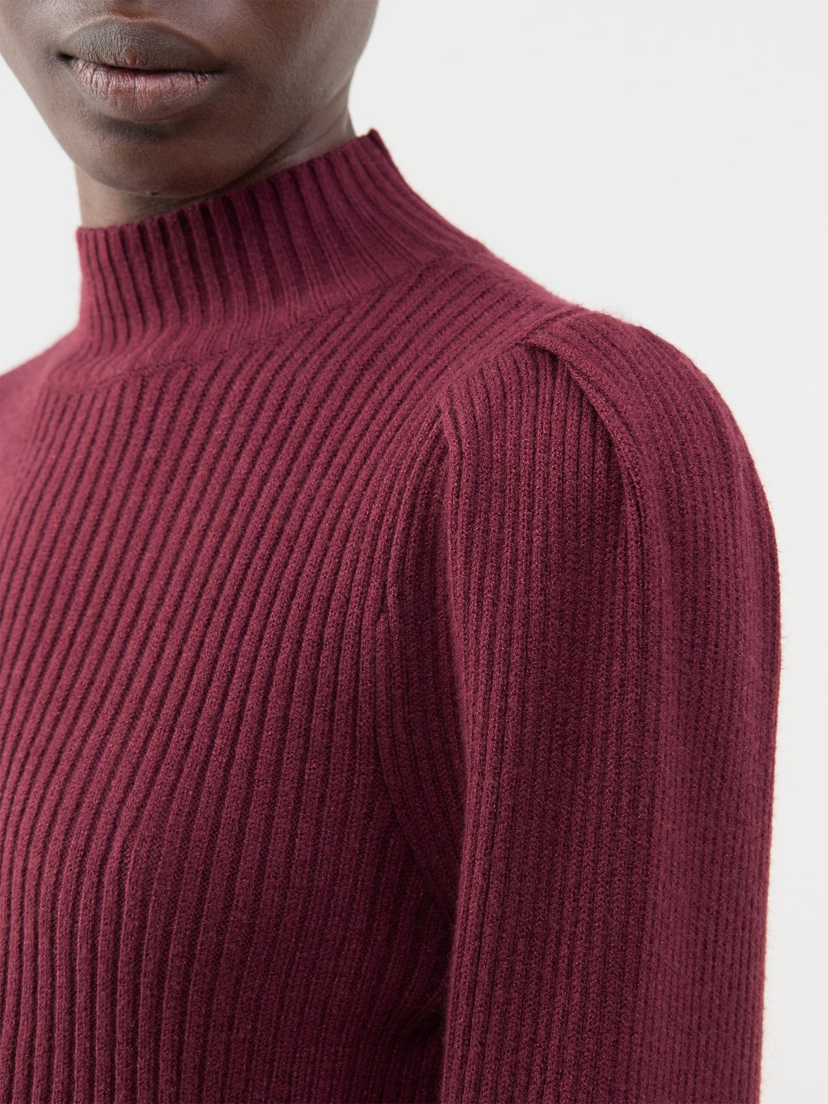 High Neck Knitted Jumper - Fig
