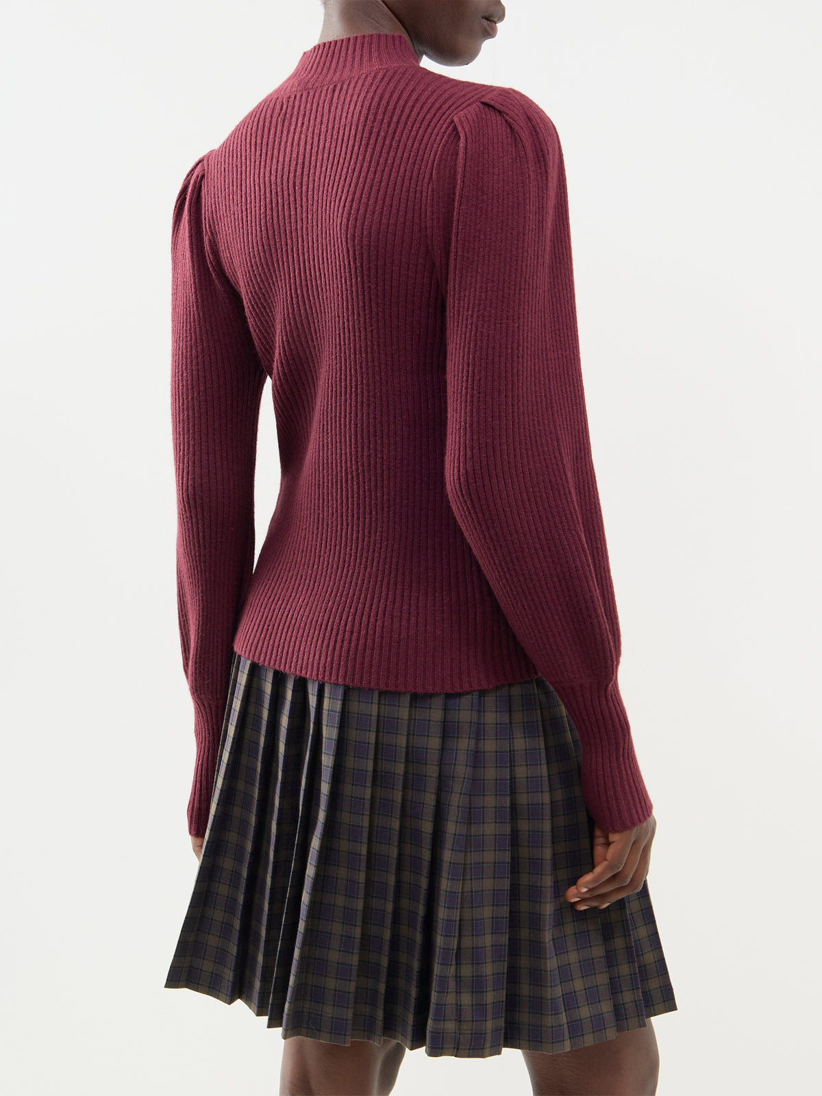 High Neck Knitted Jumper - Fig