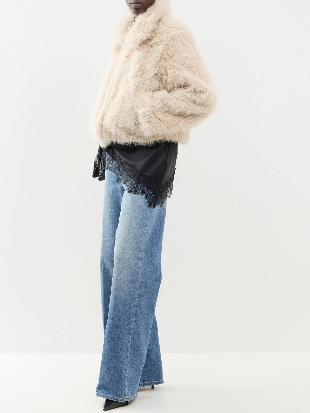 Faux Fur Jacket - Pumice Stone