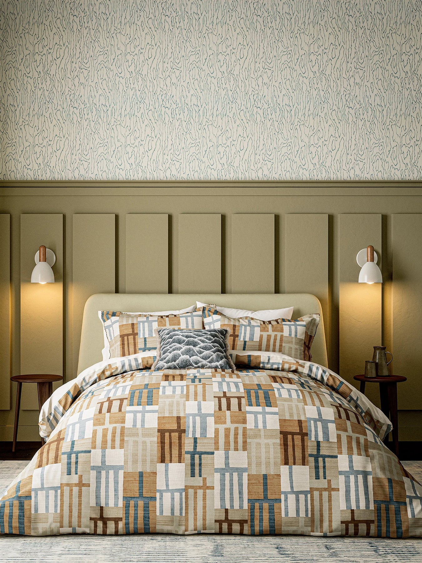 Monolith Duvet Cover Set Amber & Sky