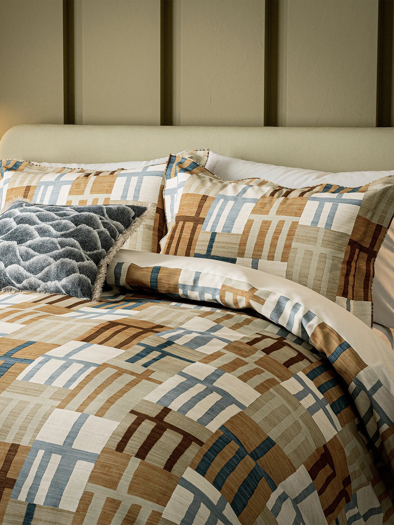 Monolith Duvet Cover Set Amber & Sky