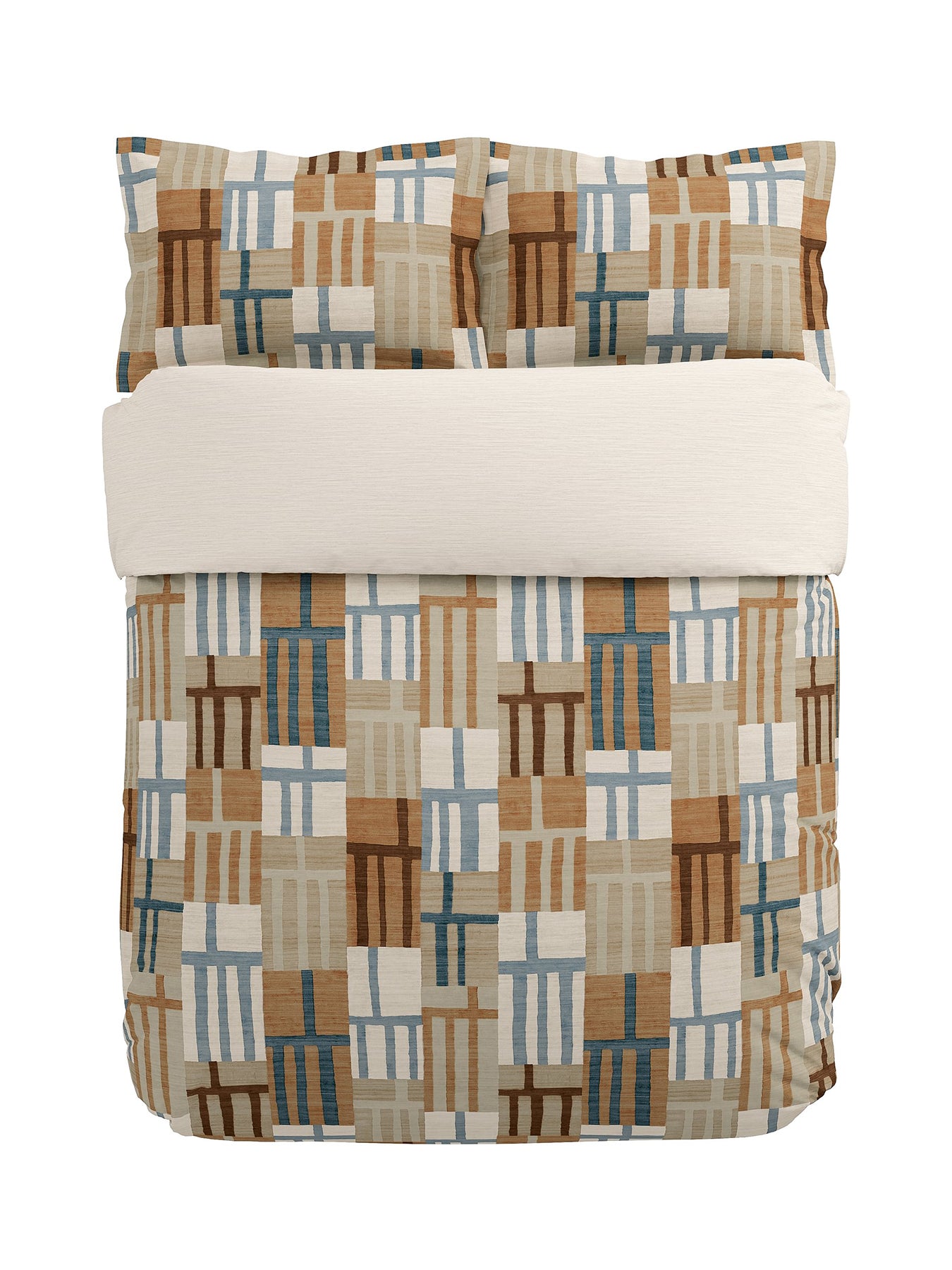 Monolith Duvet Cover Set Amber & Sky
