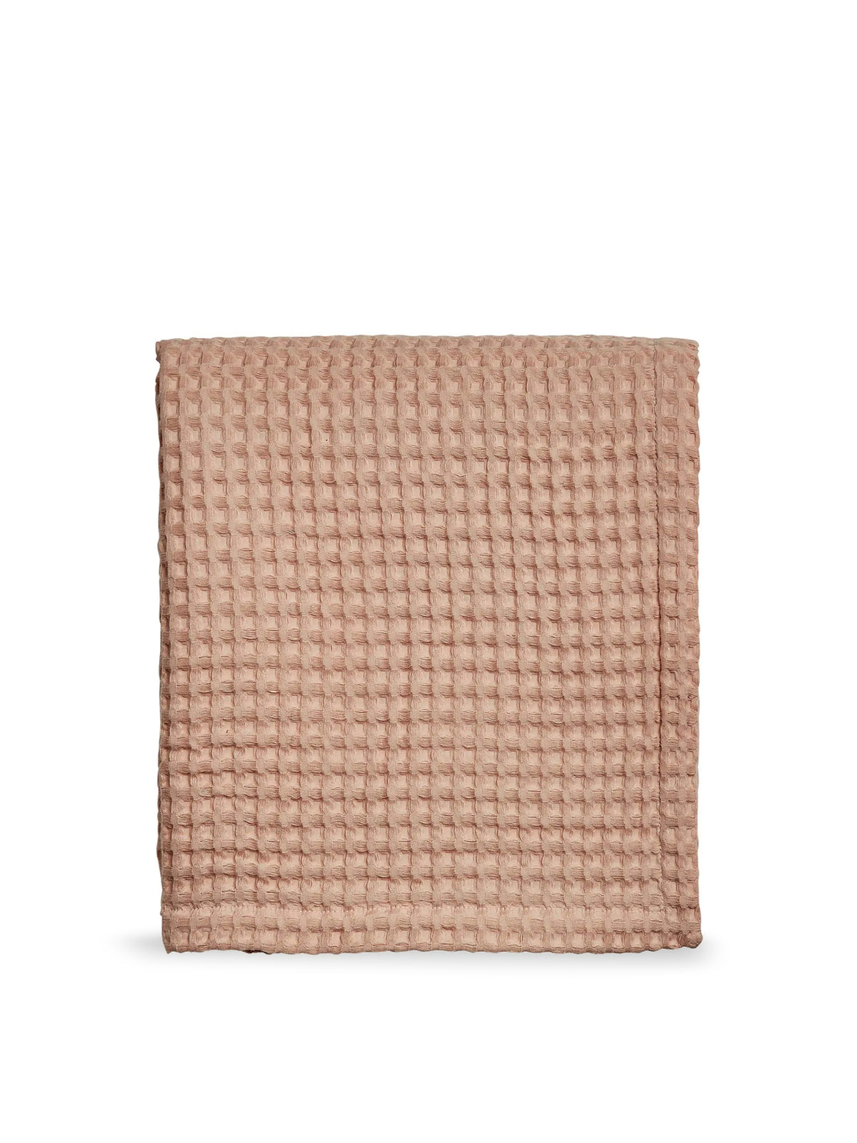 Tess Cotton Waffle Throw 200 x 150cm - Dusky Pink