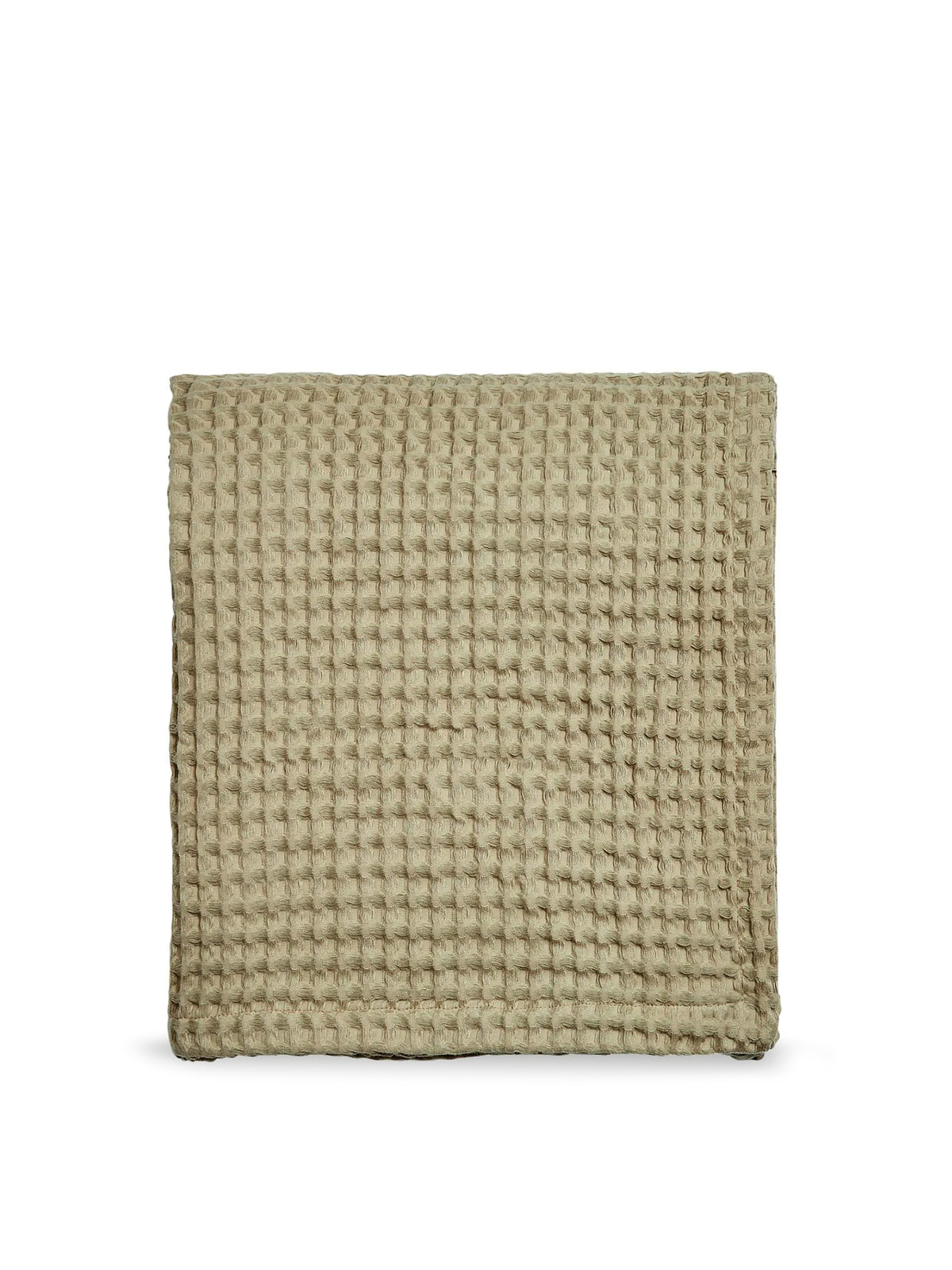 Tess Cotton Waffle Throw 200 x 150cm - Sage Green