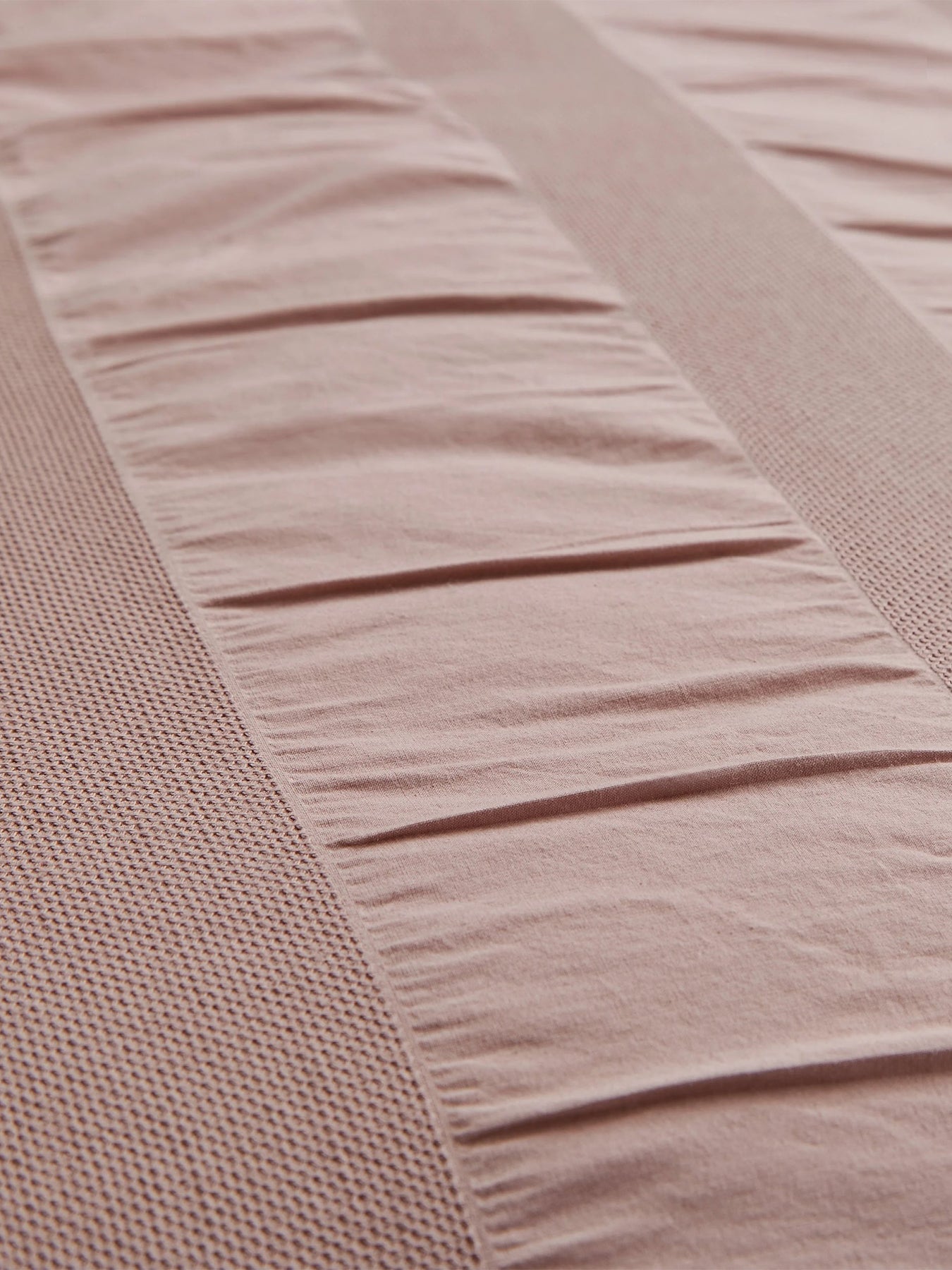 Woven Waffle Stripe King Duvet Cover Set Pink
