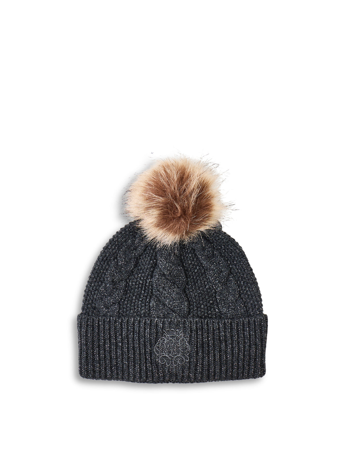 Metallic Wool Blend Beanie - Onyx Heather