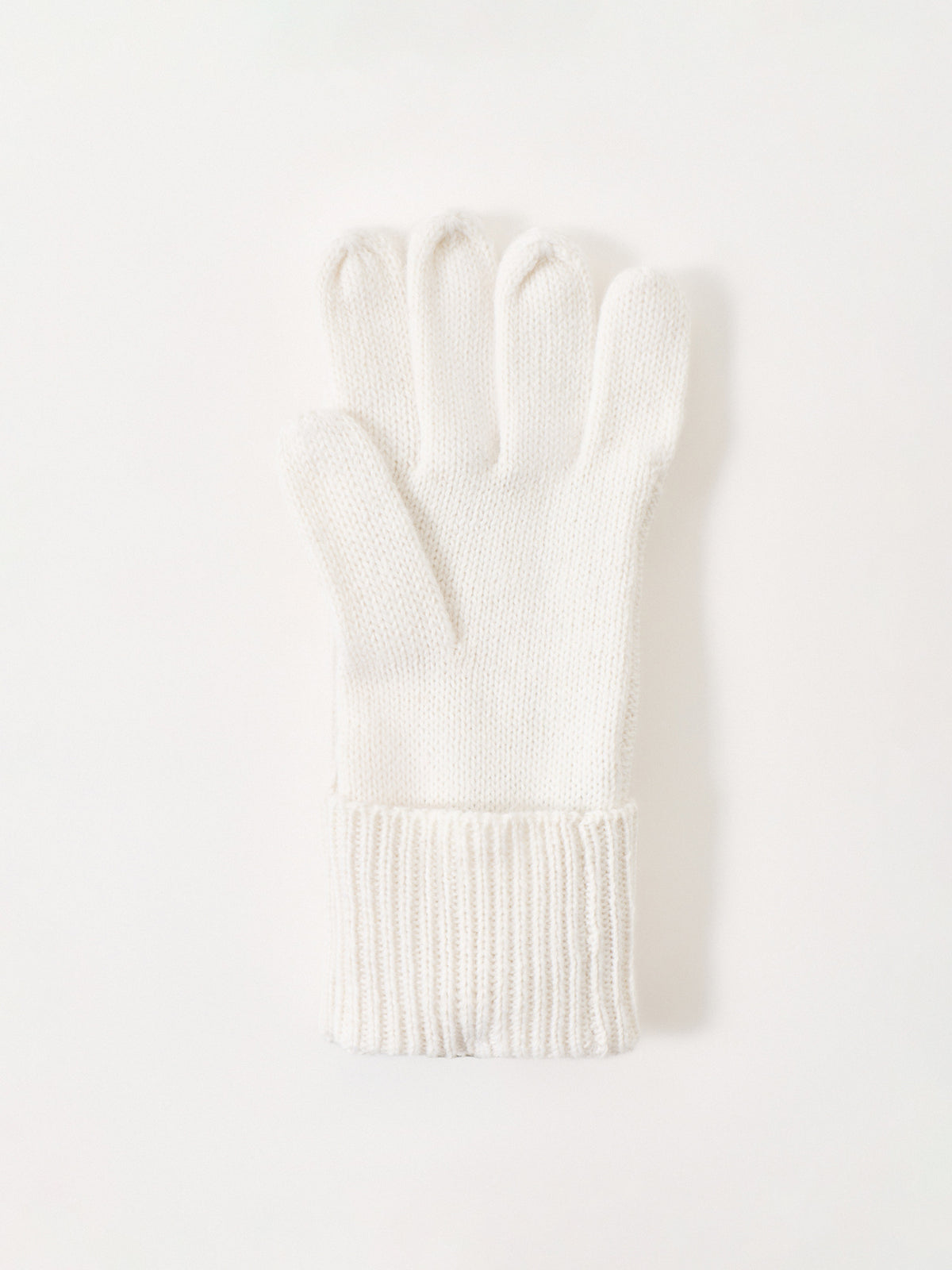 Direct Embroidered Wool Blend Gloves - Cream