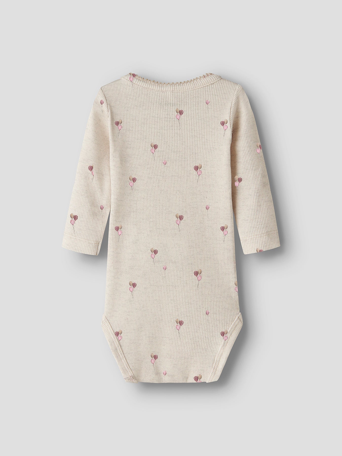 Baby Organic Cotton Blend Nabila Long-Sleeved Bodysuit - Peyote Melange