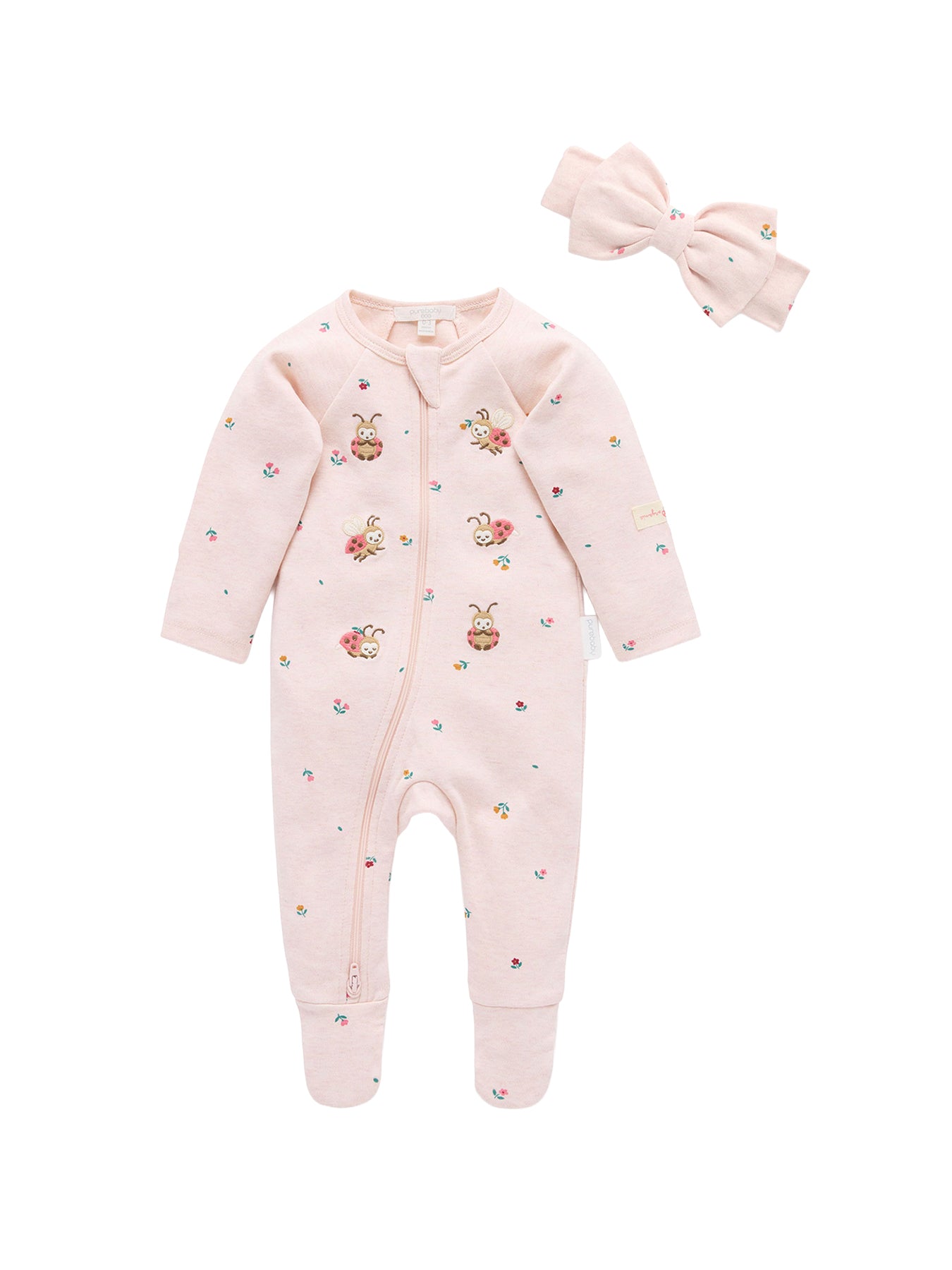 Baby Organic Cotton Thick Zip Growsuit Set