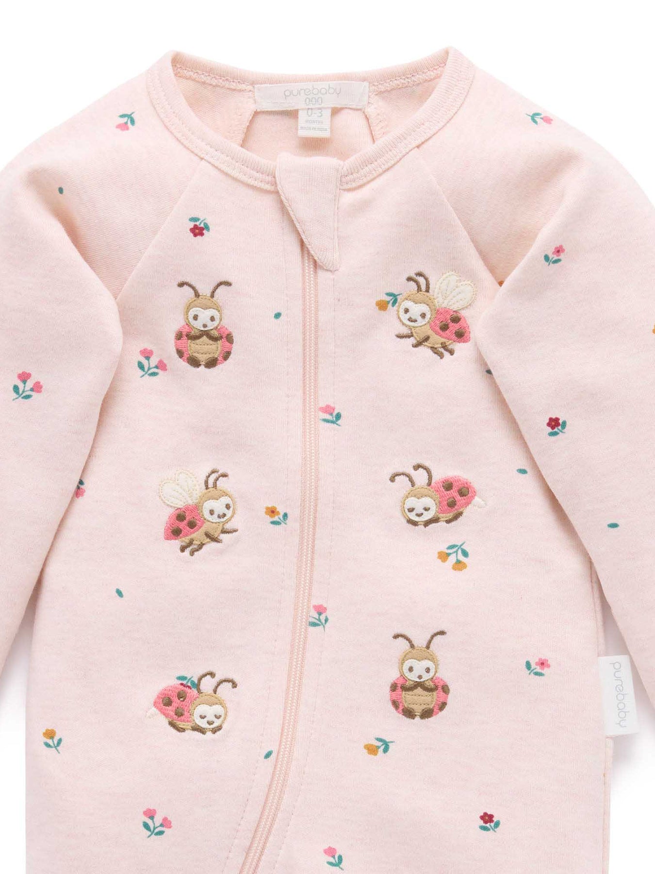 Baby Organic Cotton Thick Zip Growsuit Set
