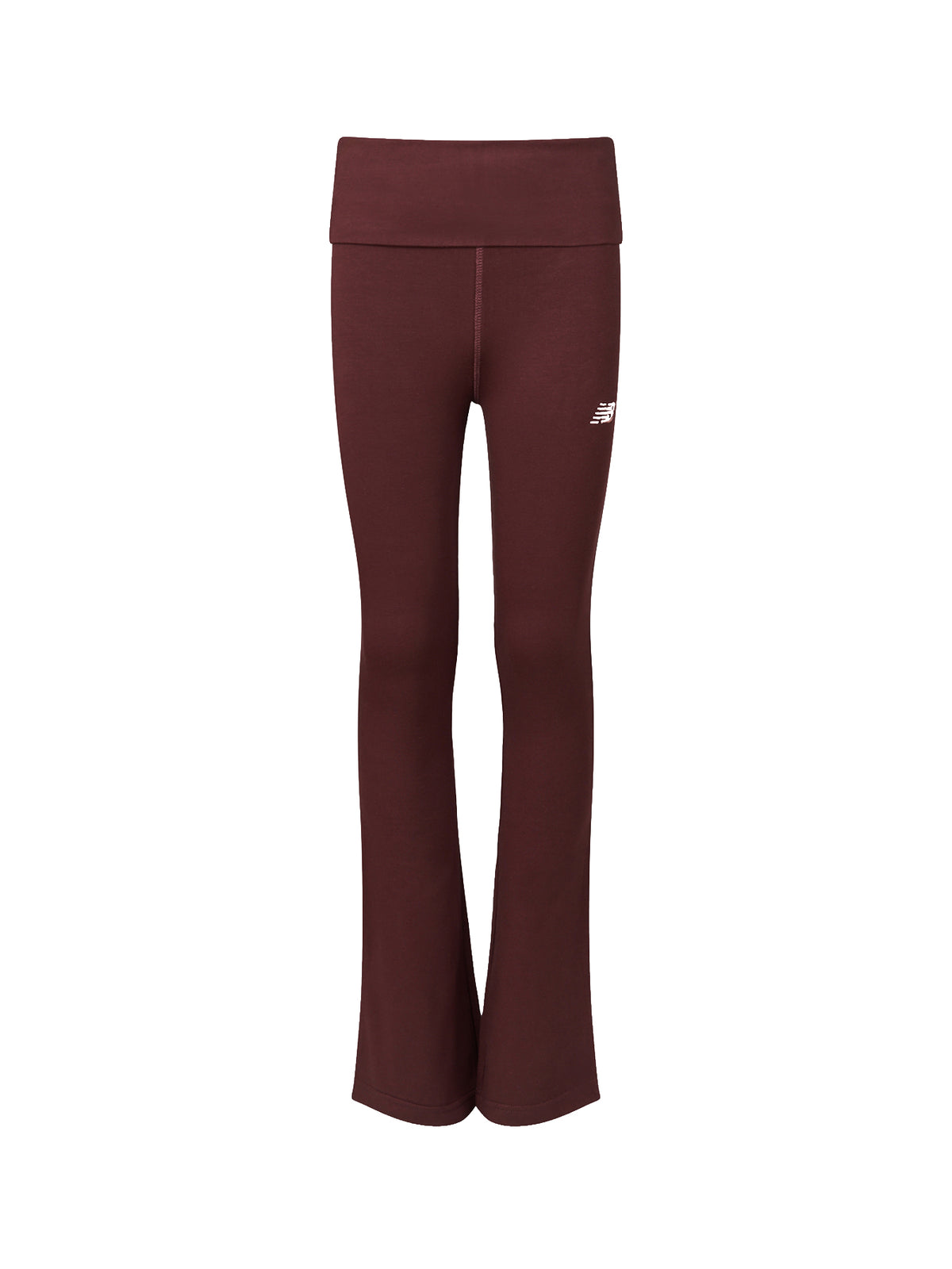Girls' Small Logo Roll Down Flare Leggings - Cherry Leather
