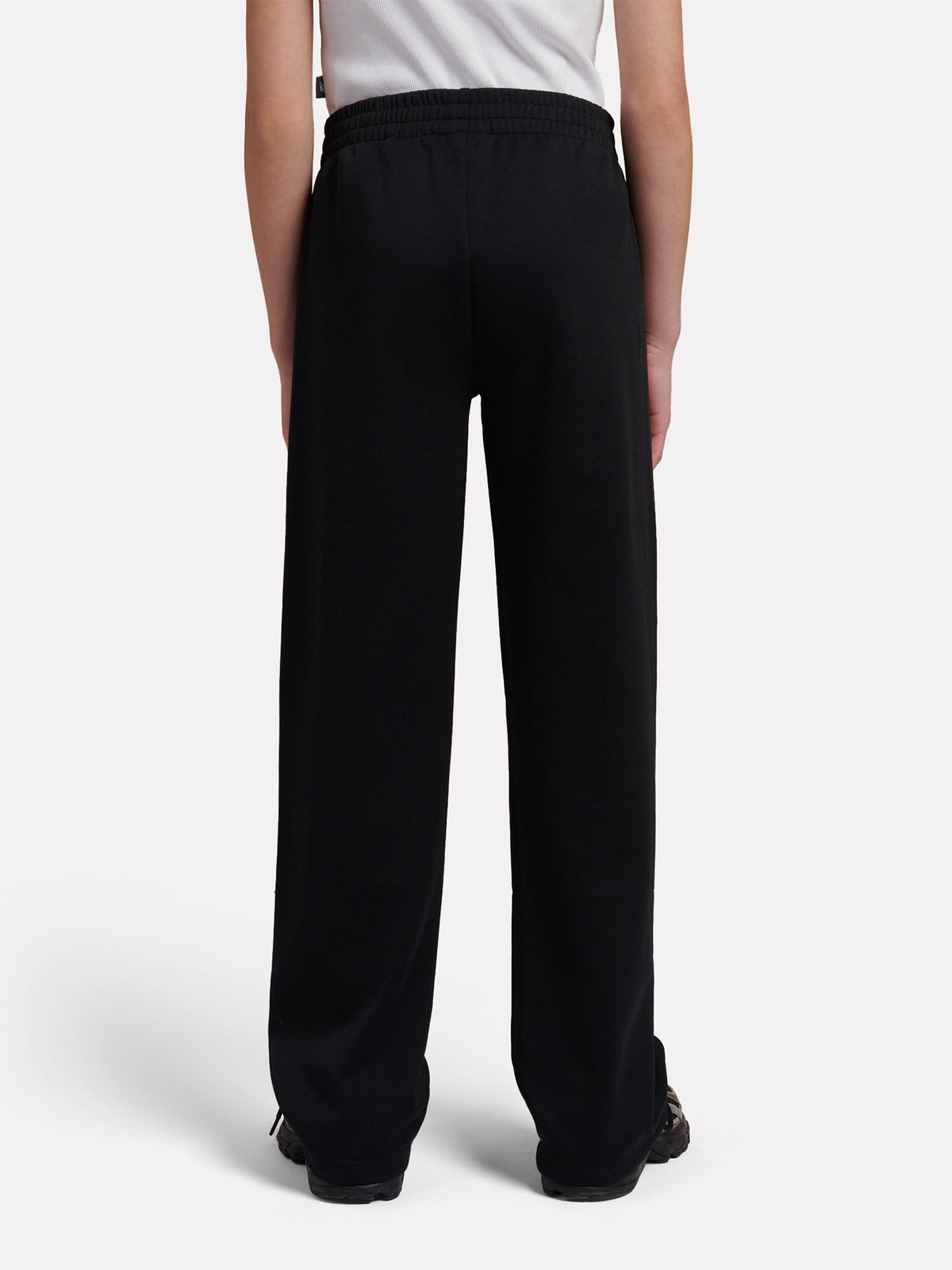 Girls' Piped Double-Knit Track Trousers - Caviar