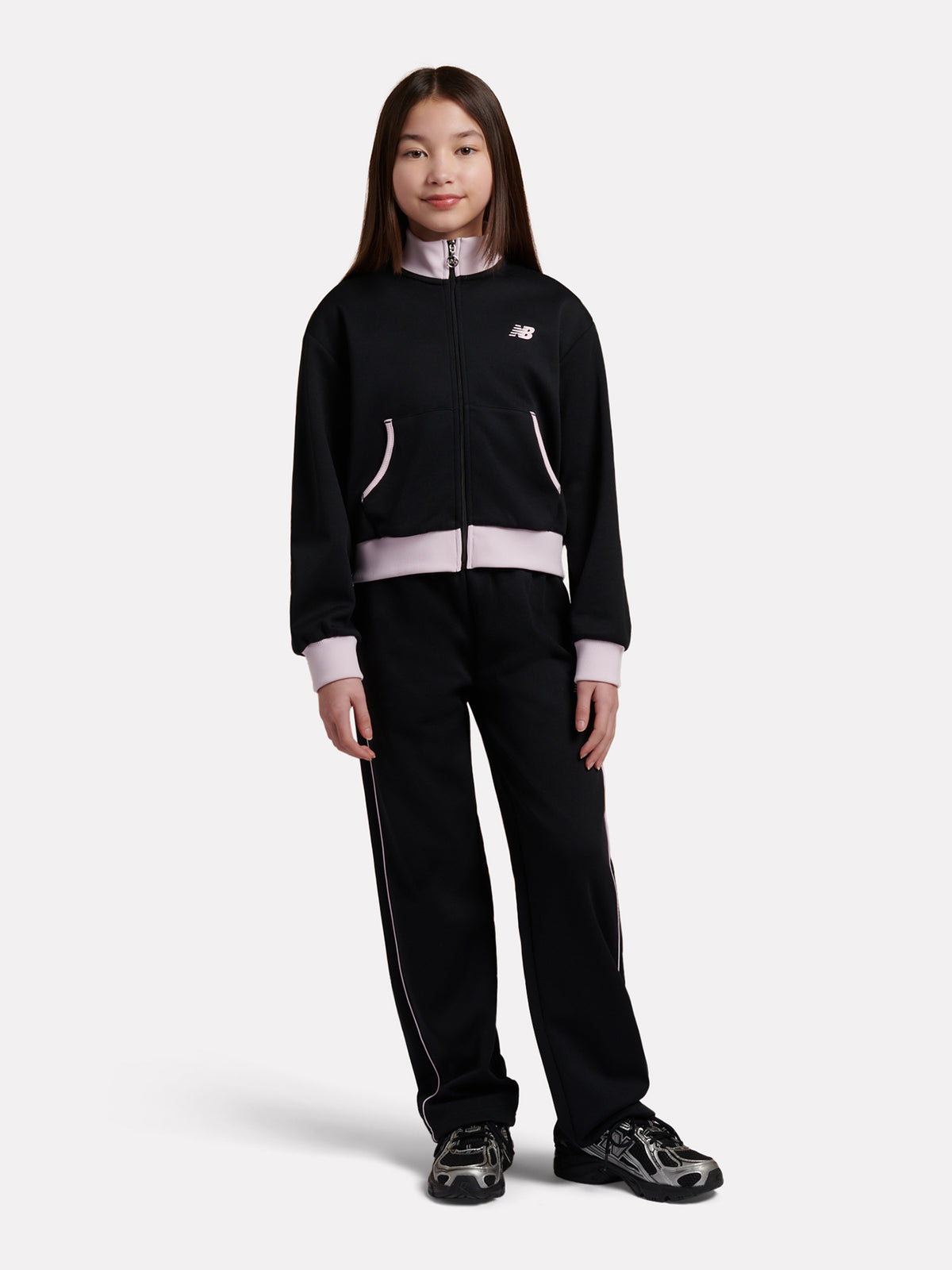 Girls' Athletics Varsity Track Jacket - Caviar