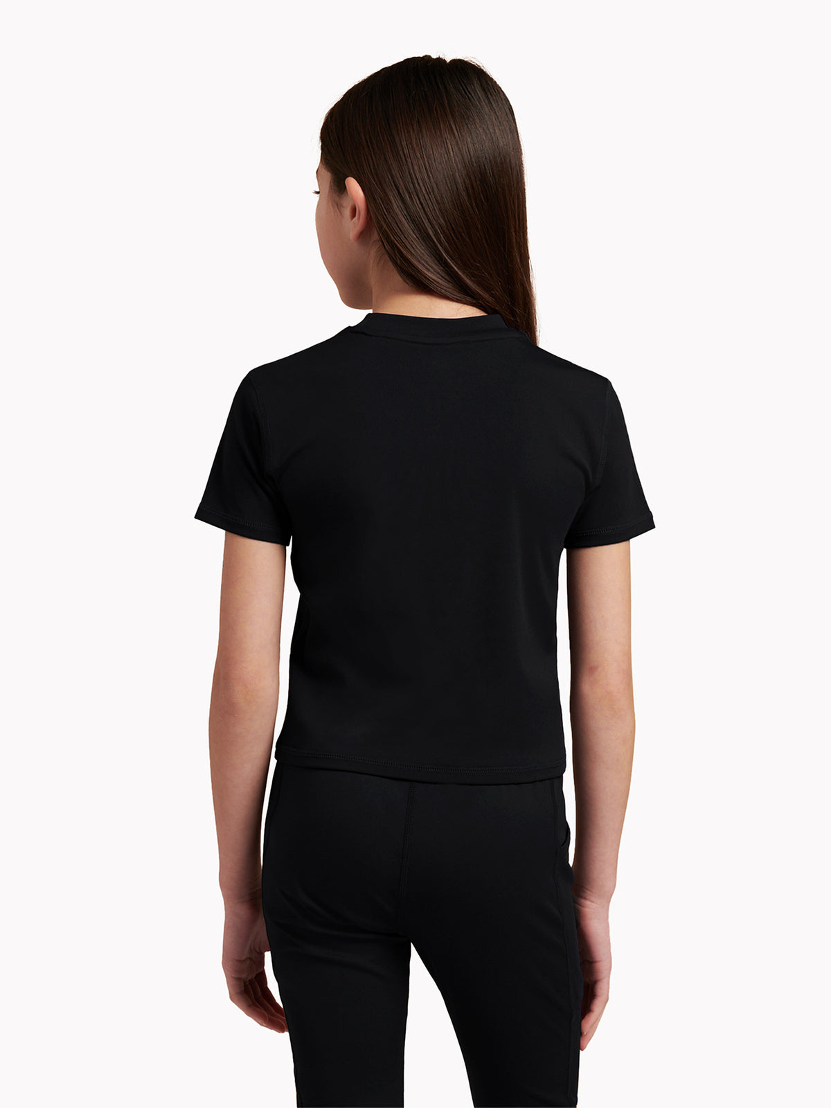 Girls' Athletic Short-Sleeved T-Shirt - Caviar