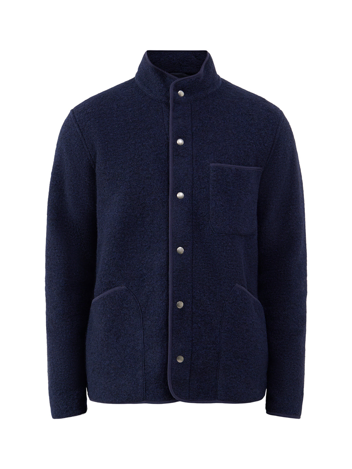 Jock Boiled Wool Overshirt - Navy