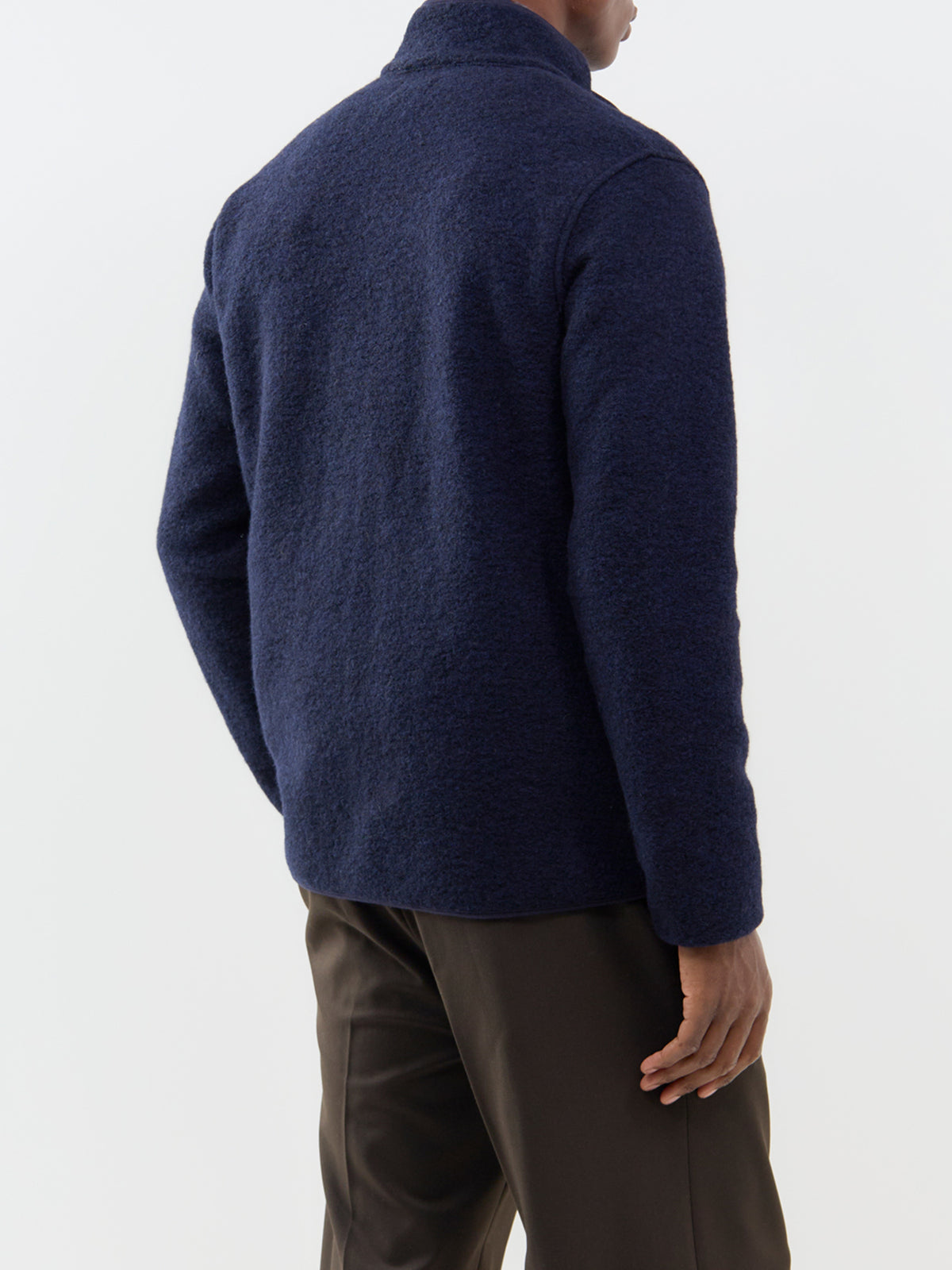 Jock Boiled Wool Overshirt - Navy