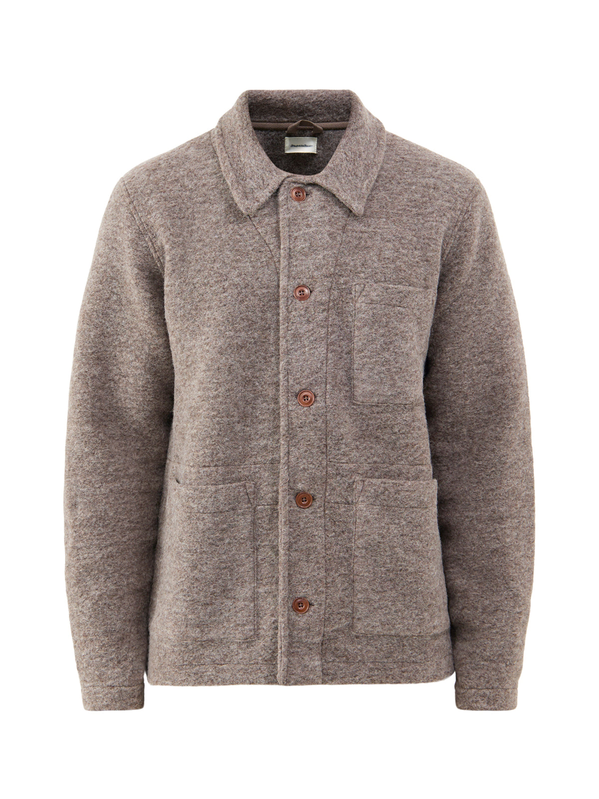 Service Boiled Wool Jacket - Mushroom