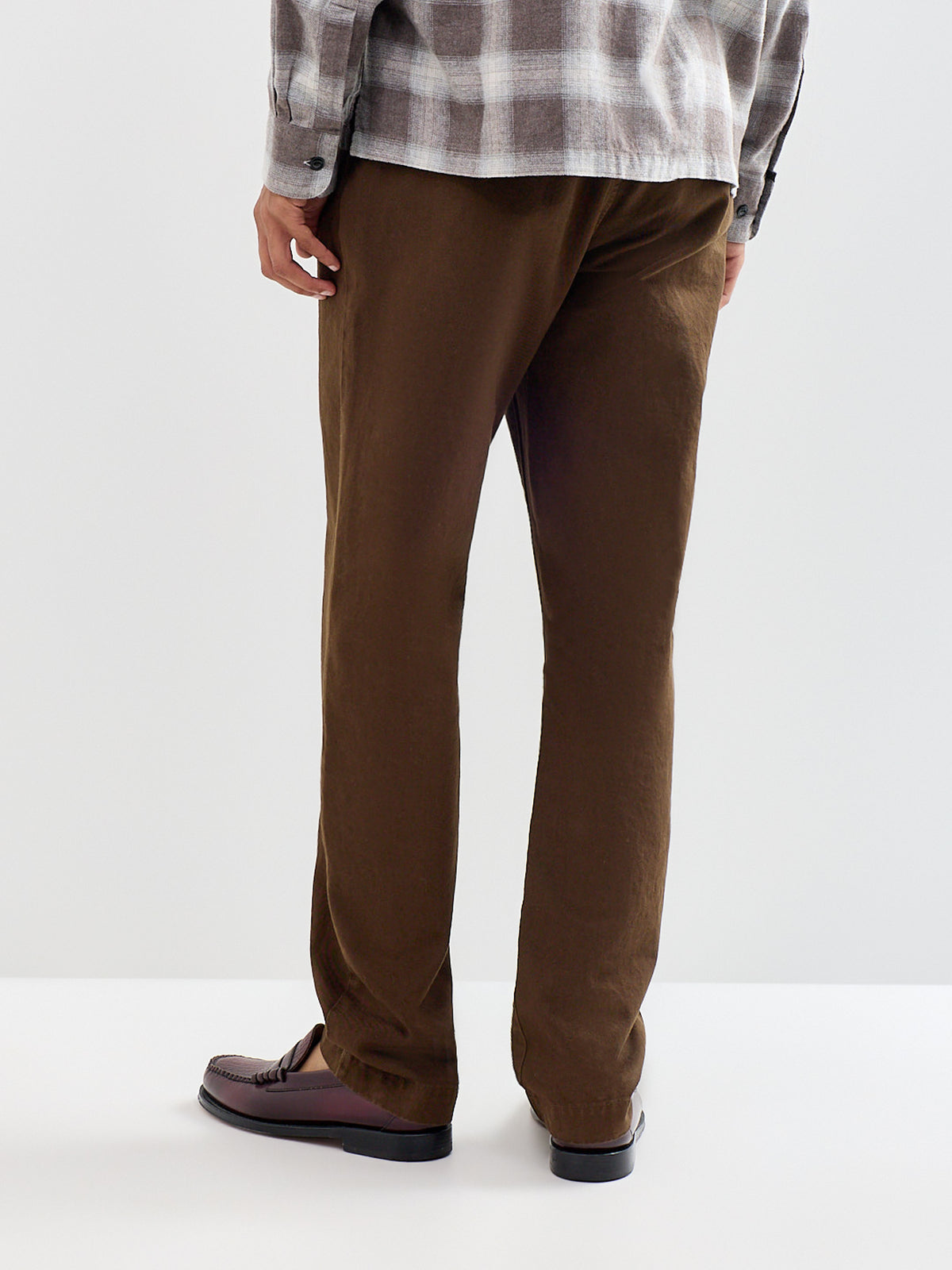 Joggy Cotton Drawstring Chinos Brown