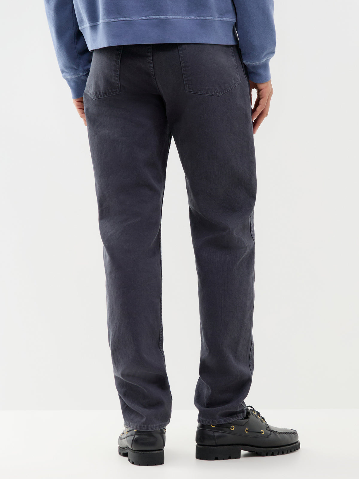 Terrence Cotton Bedford Trousers - Navy