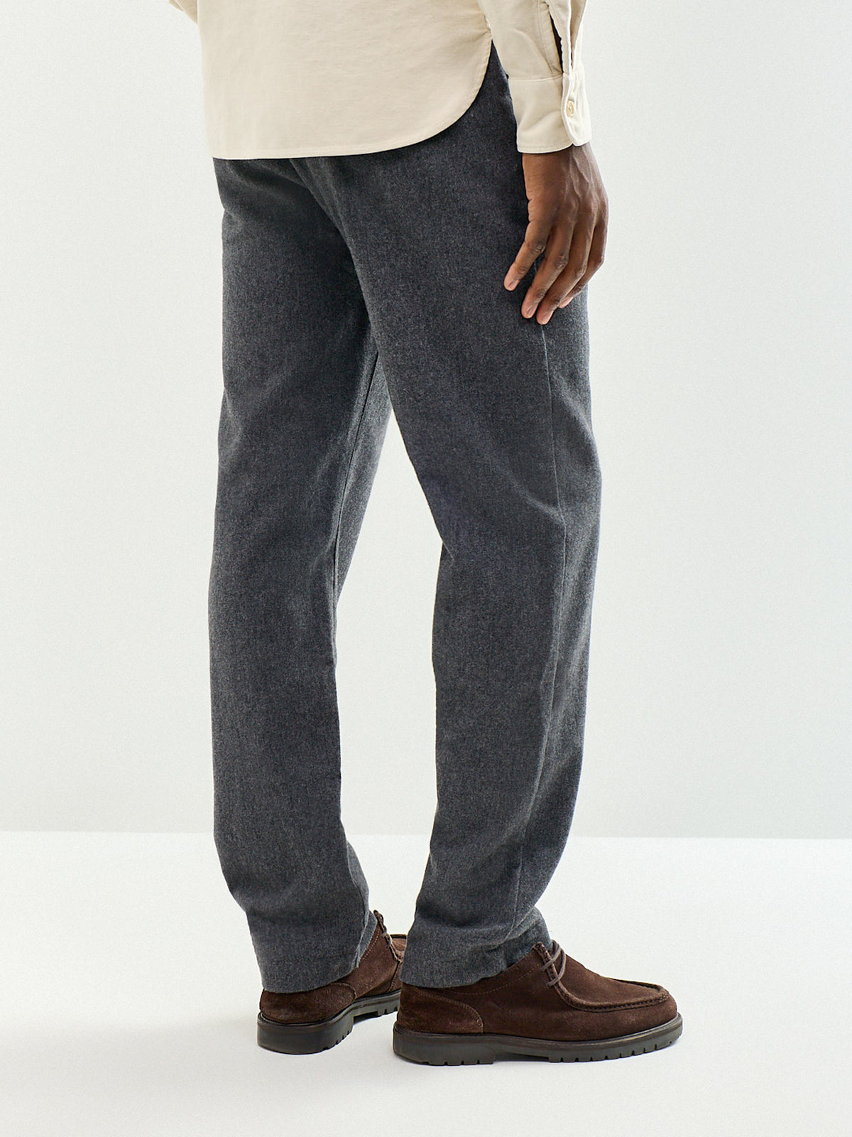 Men's Washable Wool Blend Joggy Drawstring Trousers